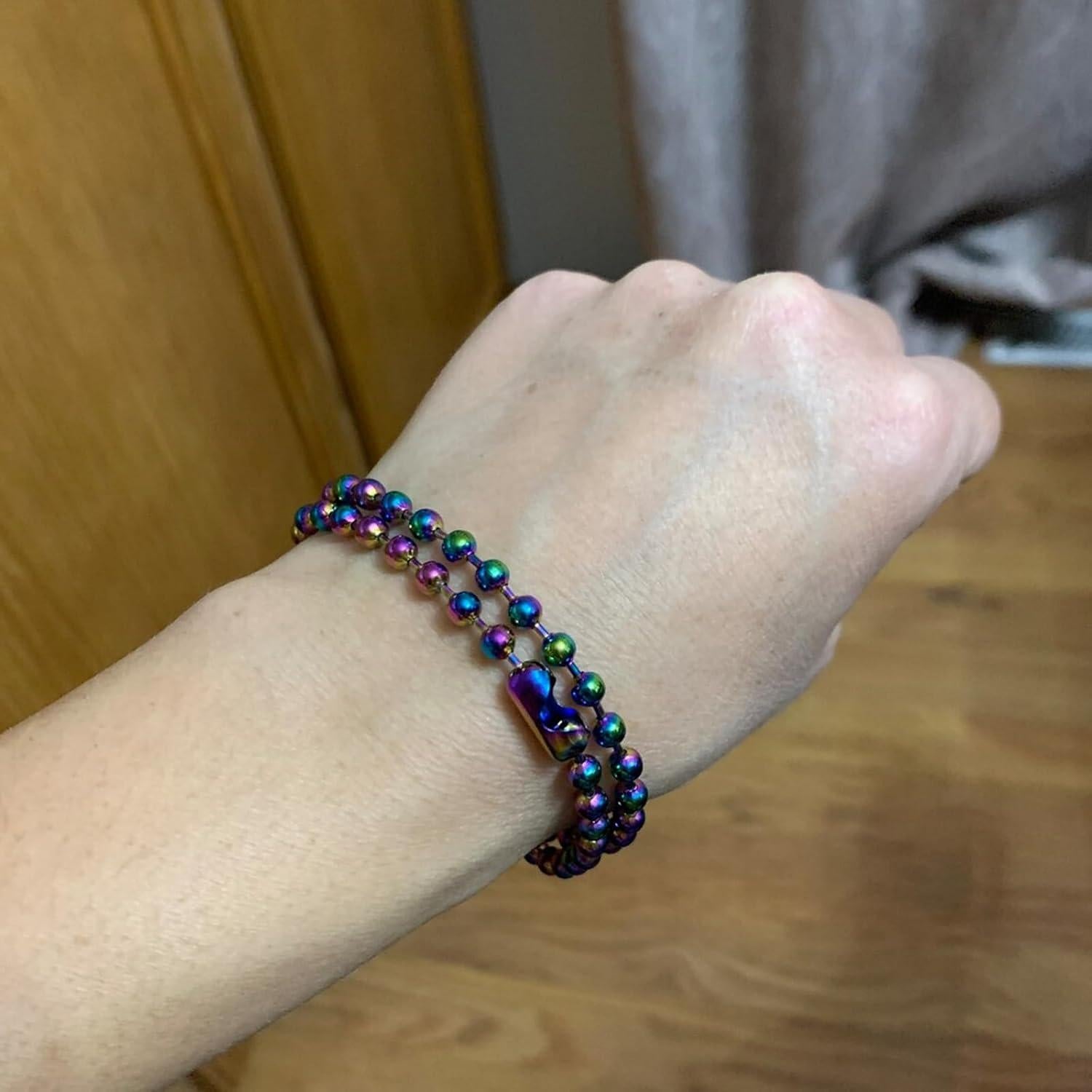 Cadena de Bolas de Acero Inoxidable 304 15.24m 2.4mm Colorido