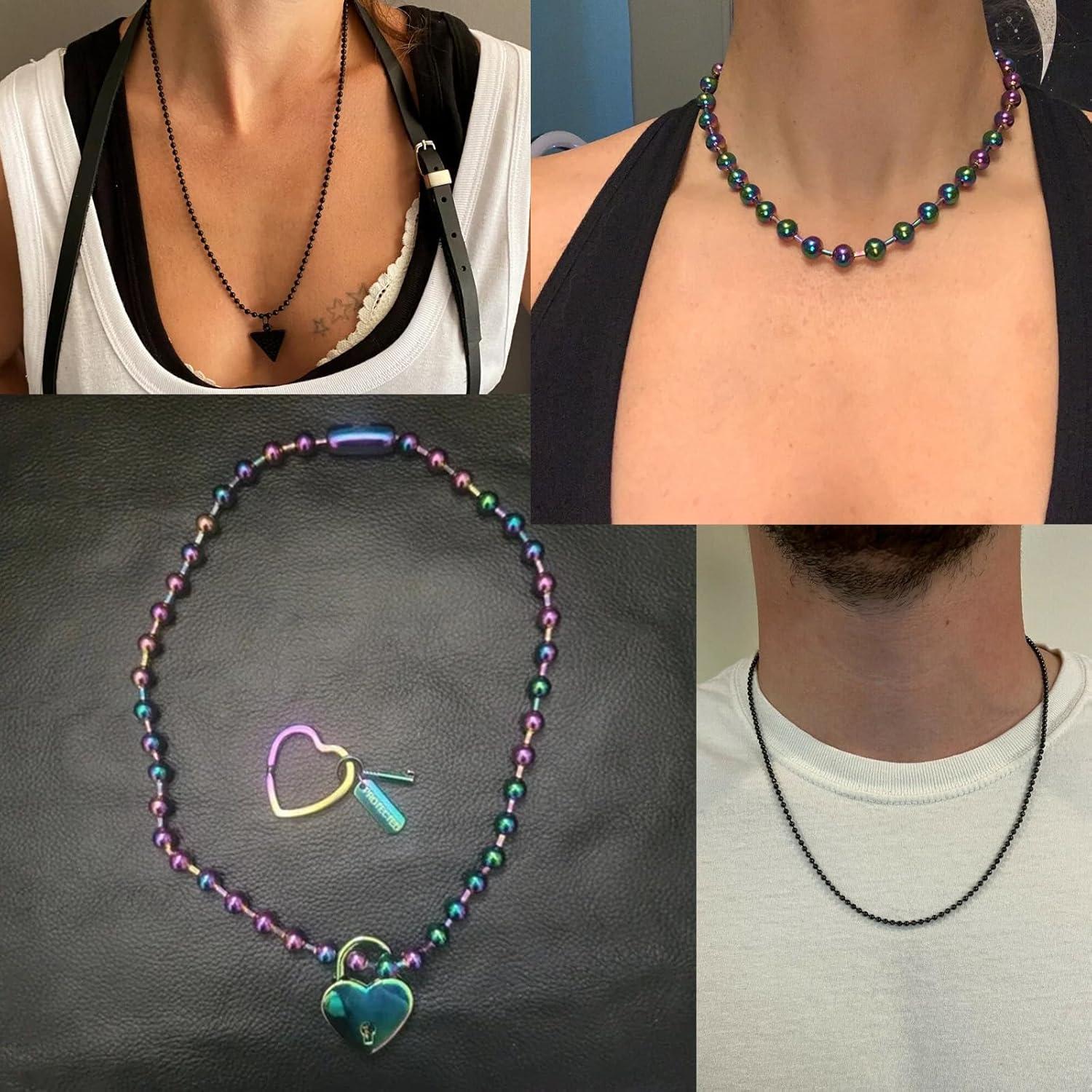 Cadena de Bolas de Acero Inoxidable 304 15.24m 2.4mm Colorido