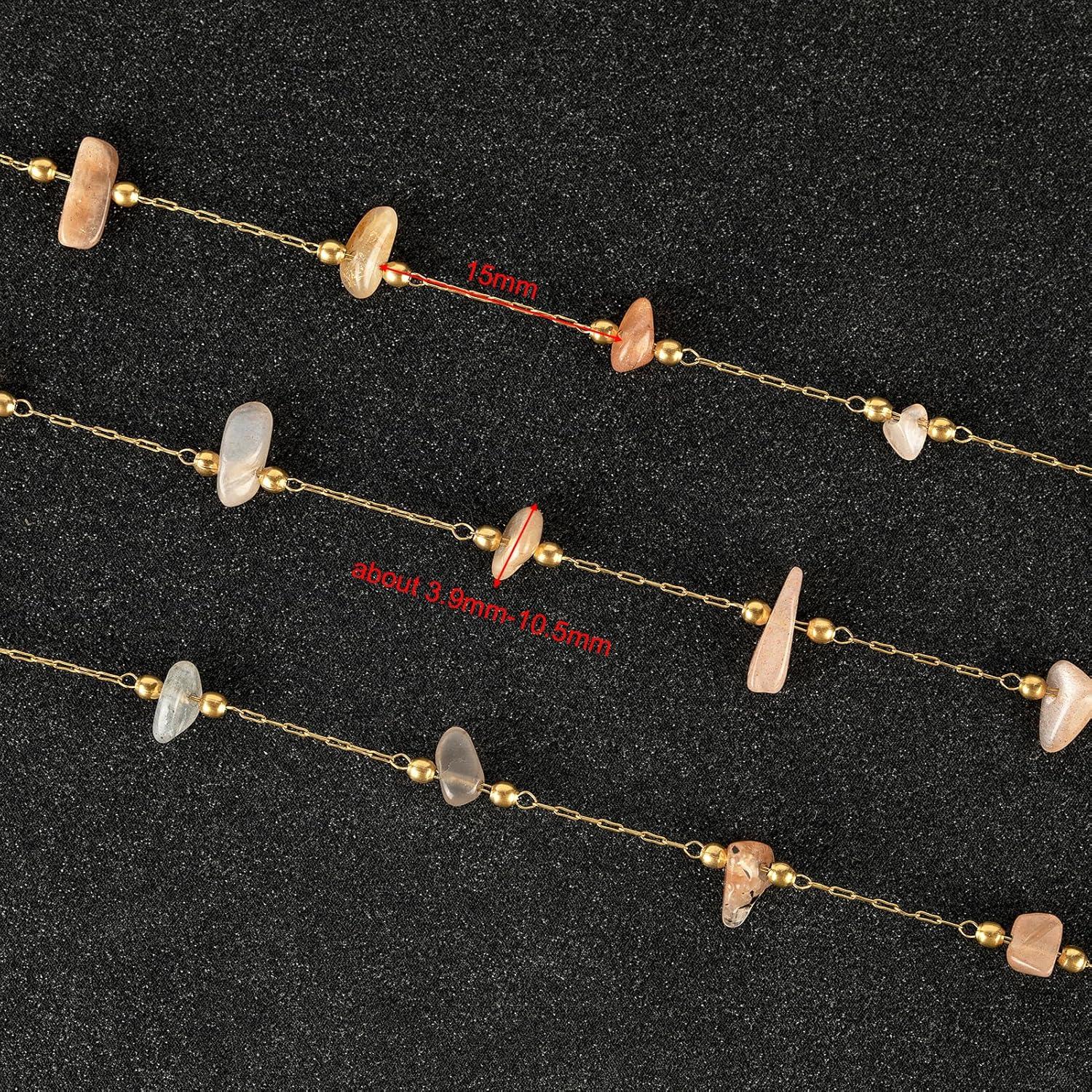 Cadena de Joyería de Piedra Natural 4m UMAOKANG Marrón