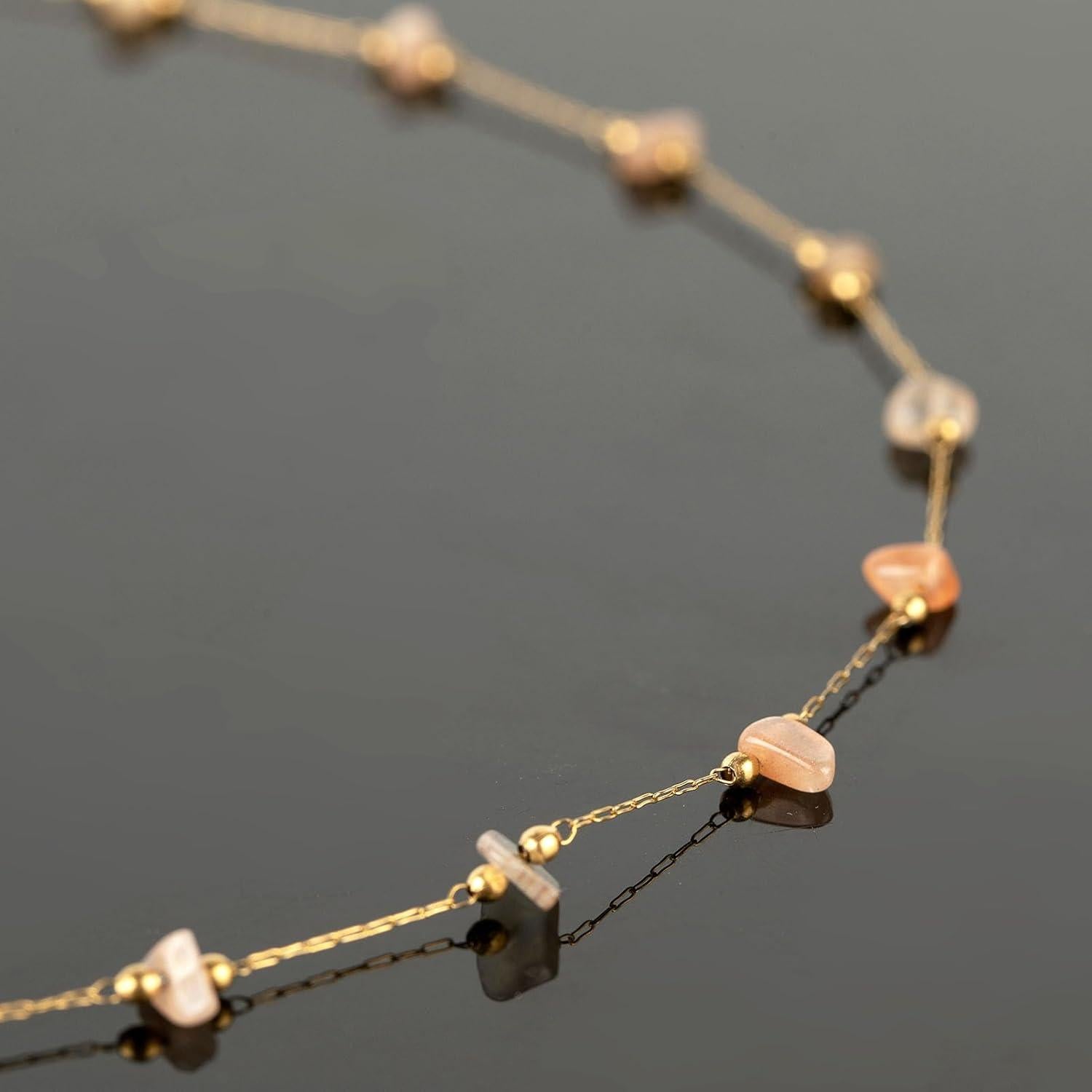 Cadena de Joyería de Piedra Natural 4m UMAOKANG Marrón