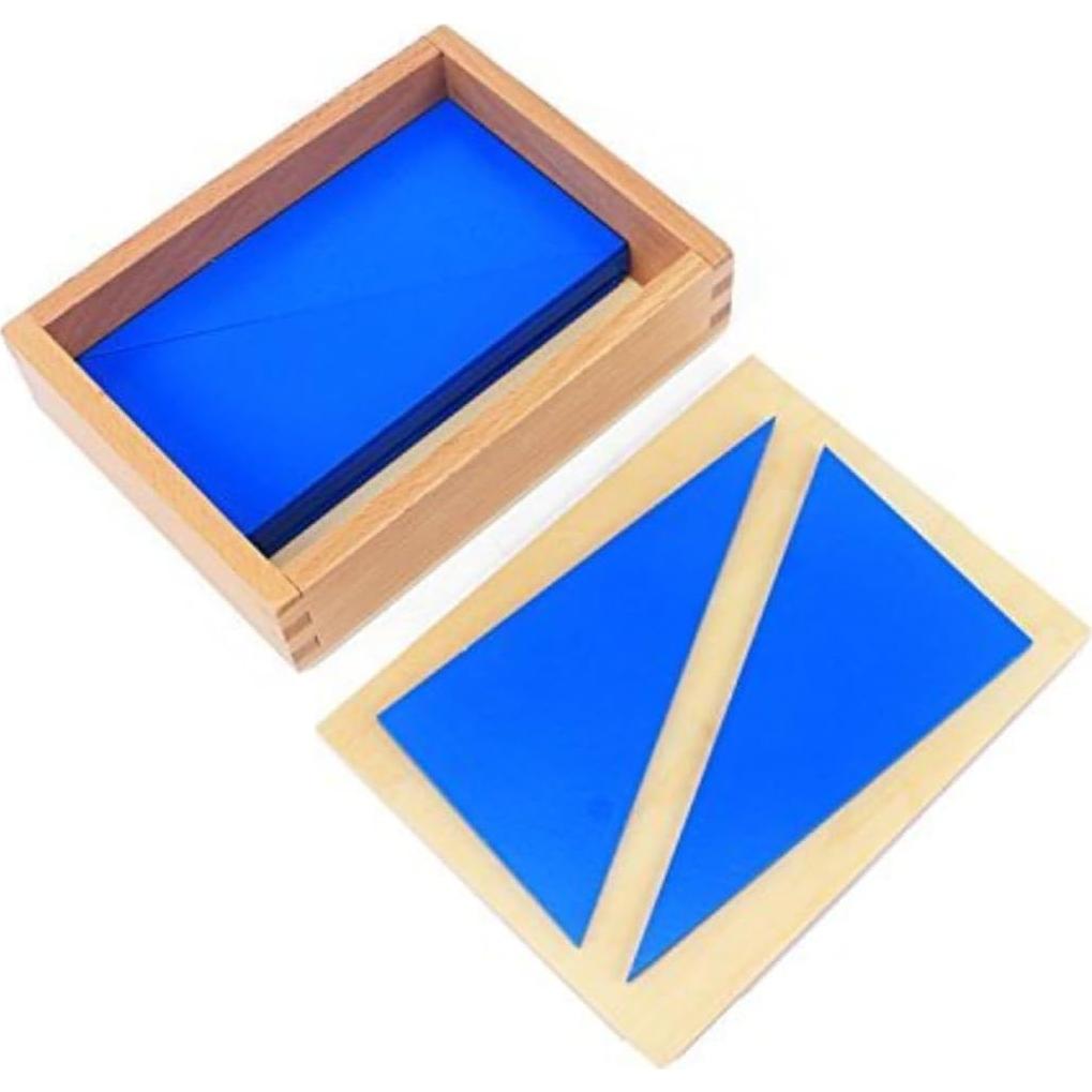 Juguete Montessori DANNI Triángulos Azules 12 Piezas Madera