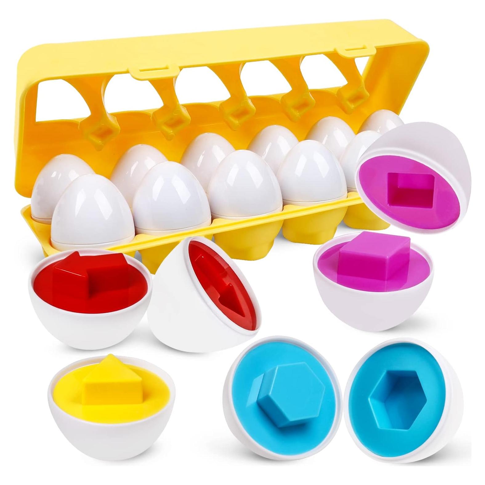 Set de 12 Huevos Geométricos Montessori NAODONGLI 29.5x9.7 cm