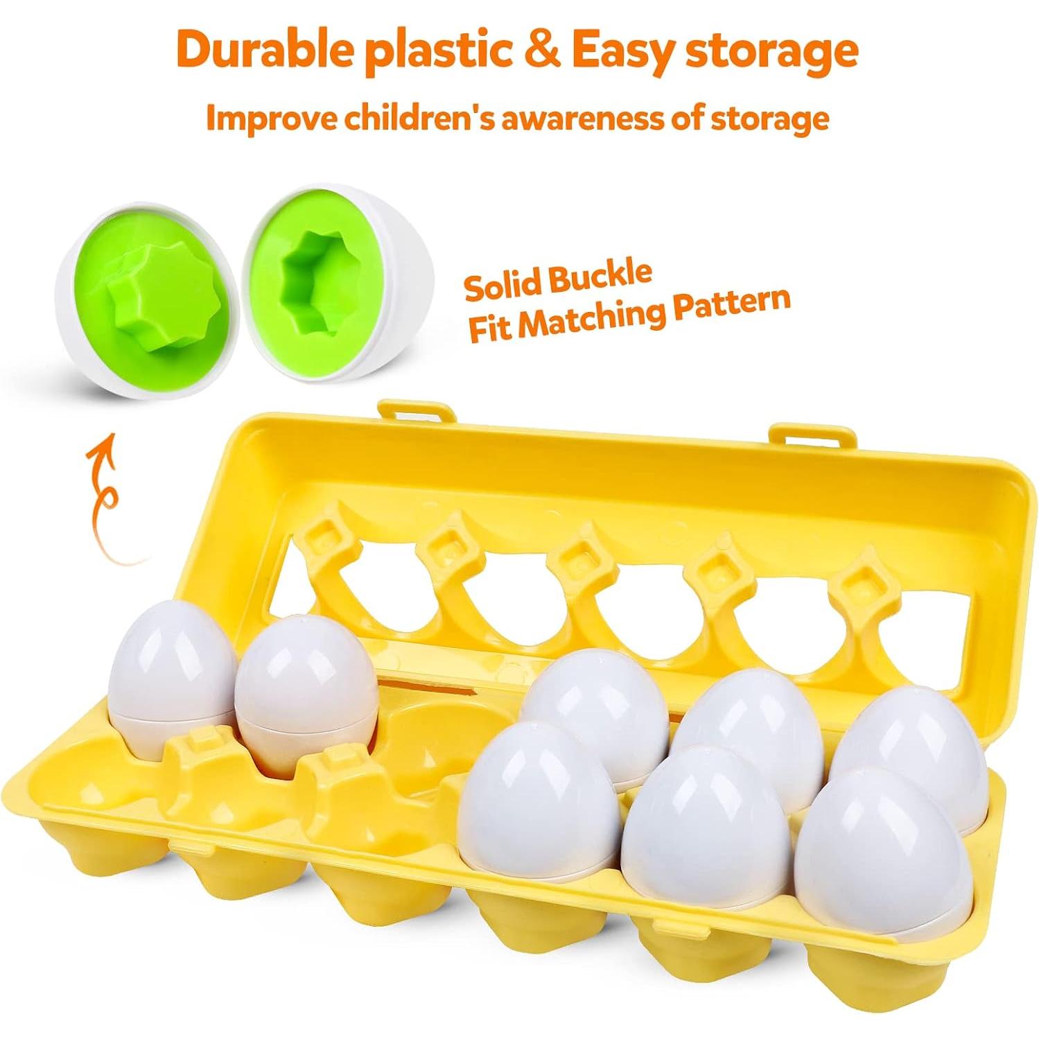 Set de 12 Huevos Geométricos Montessori NAODONGLI 29.5x9.7 cm