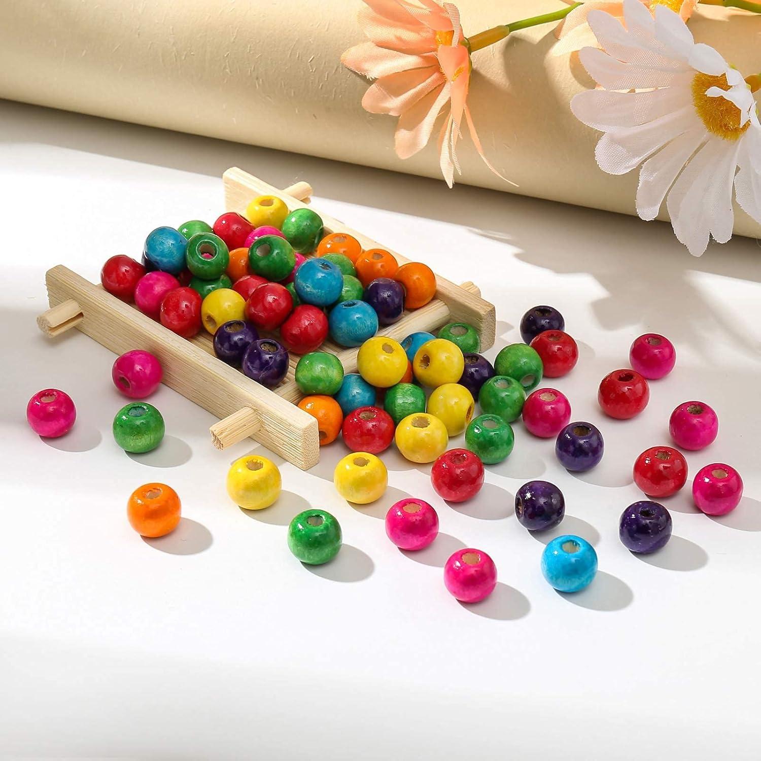Bolas de Madera Multicolor ToBeIT 10mm 600 Pcs para Manualidades