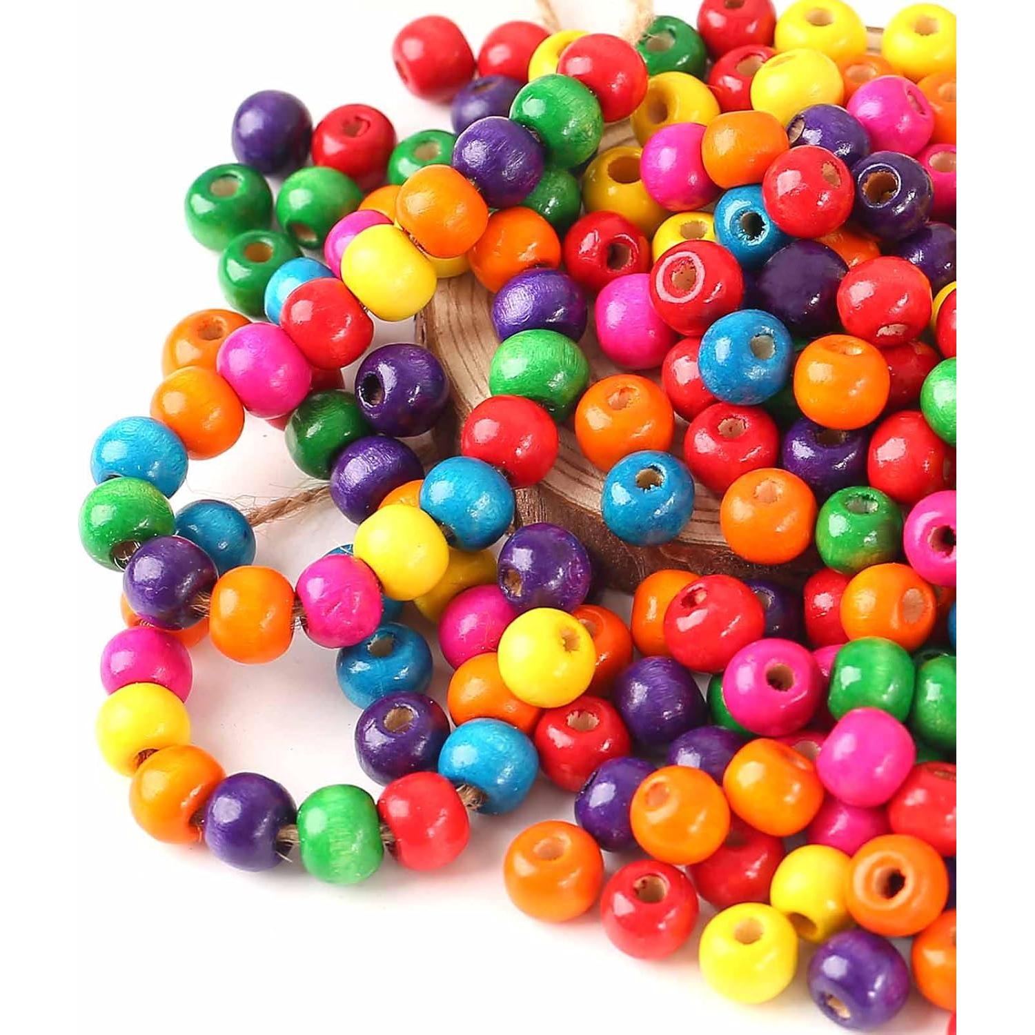 Bolas de Madera Multicolor ToBeIT 10mm 600 Pcs para Manualidades