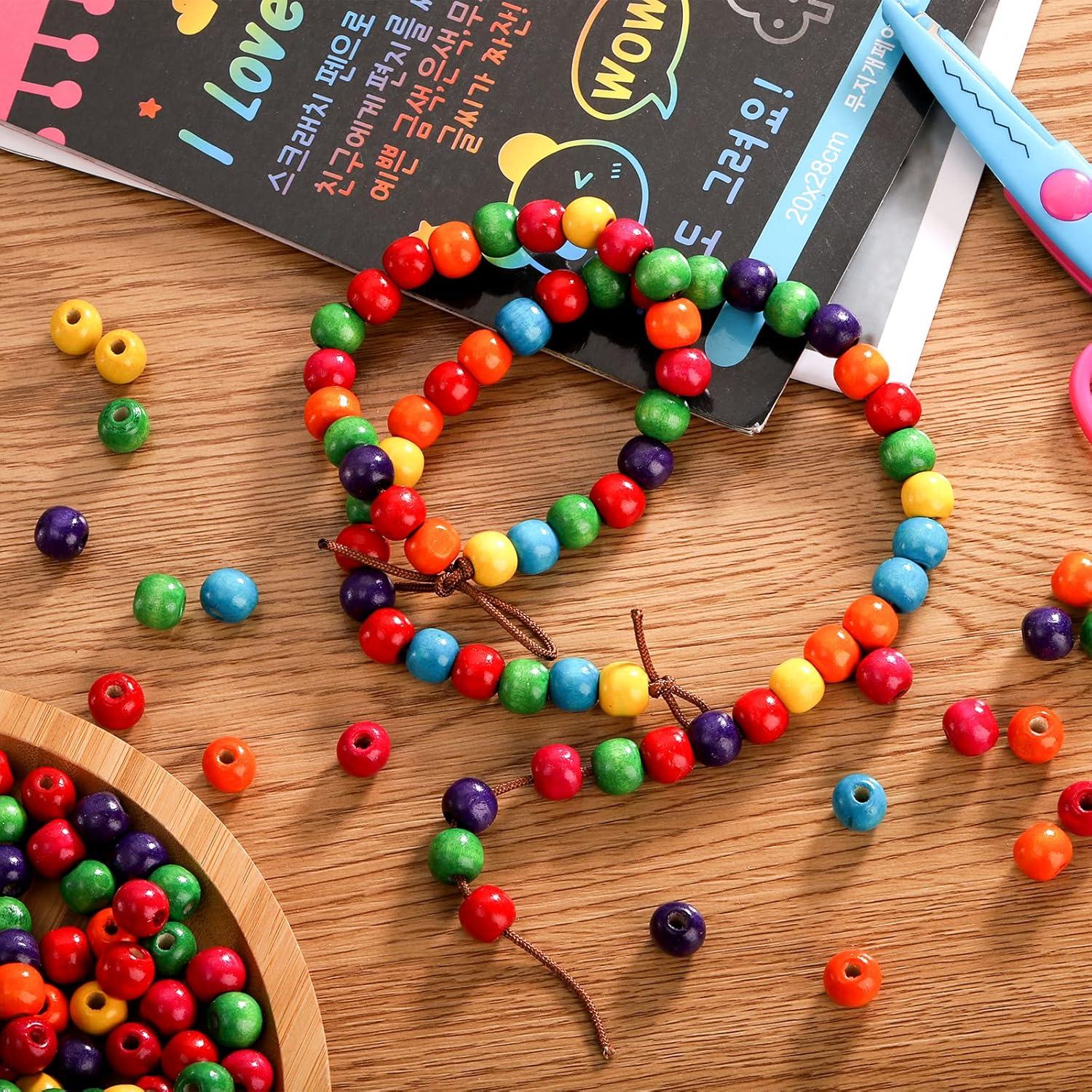 Perlas de Madera Cedilis 2000 Pcs 12mm Multicolor para Manualidades