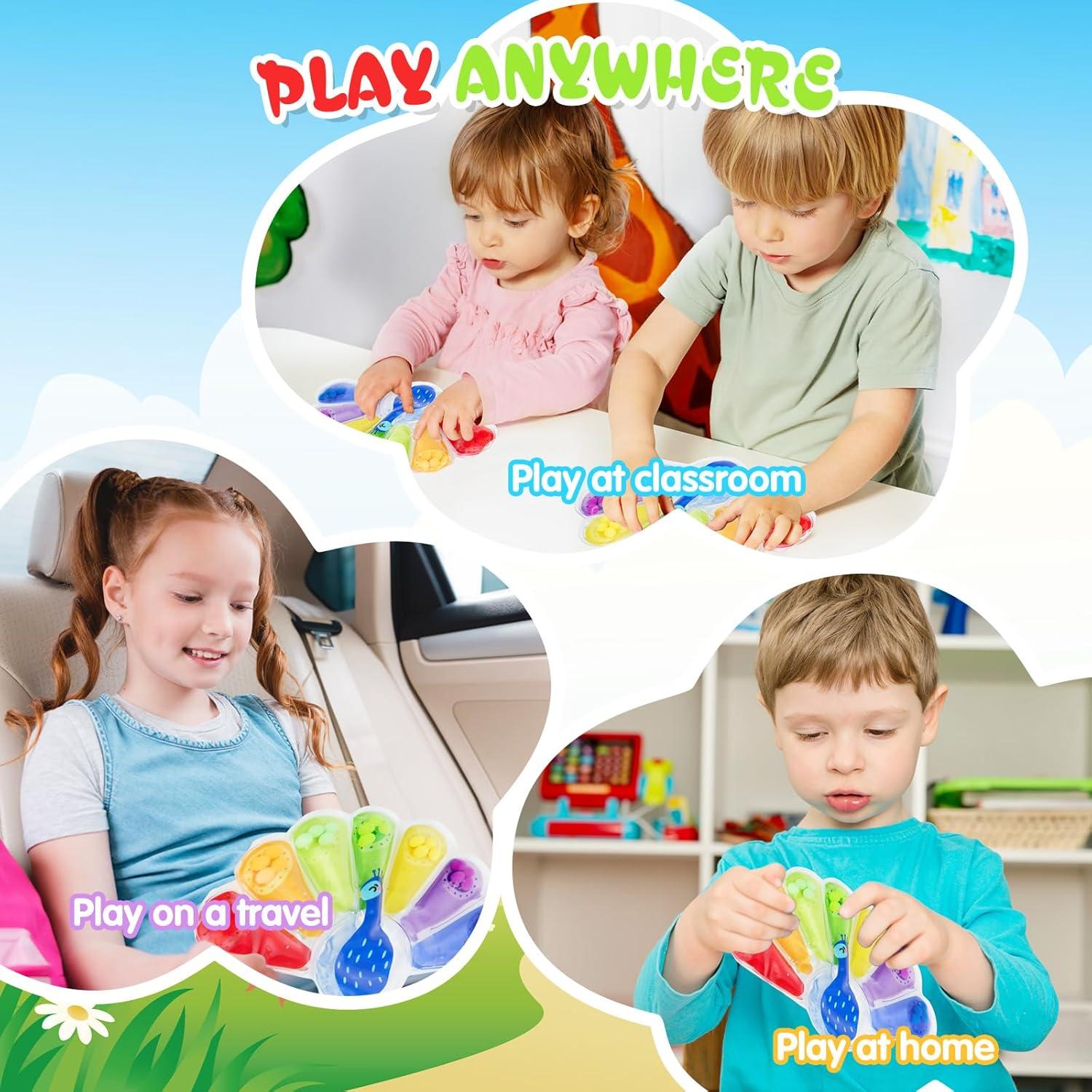 Juguete Sensorial de Clasificación de Colores Hopihy Pavo Real