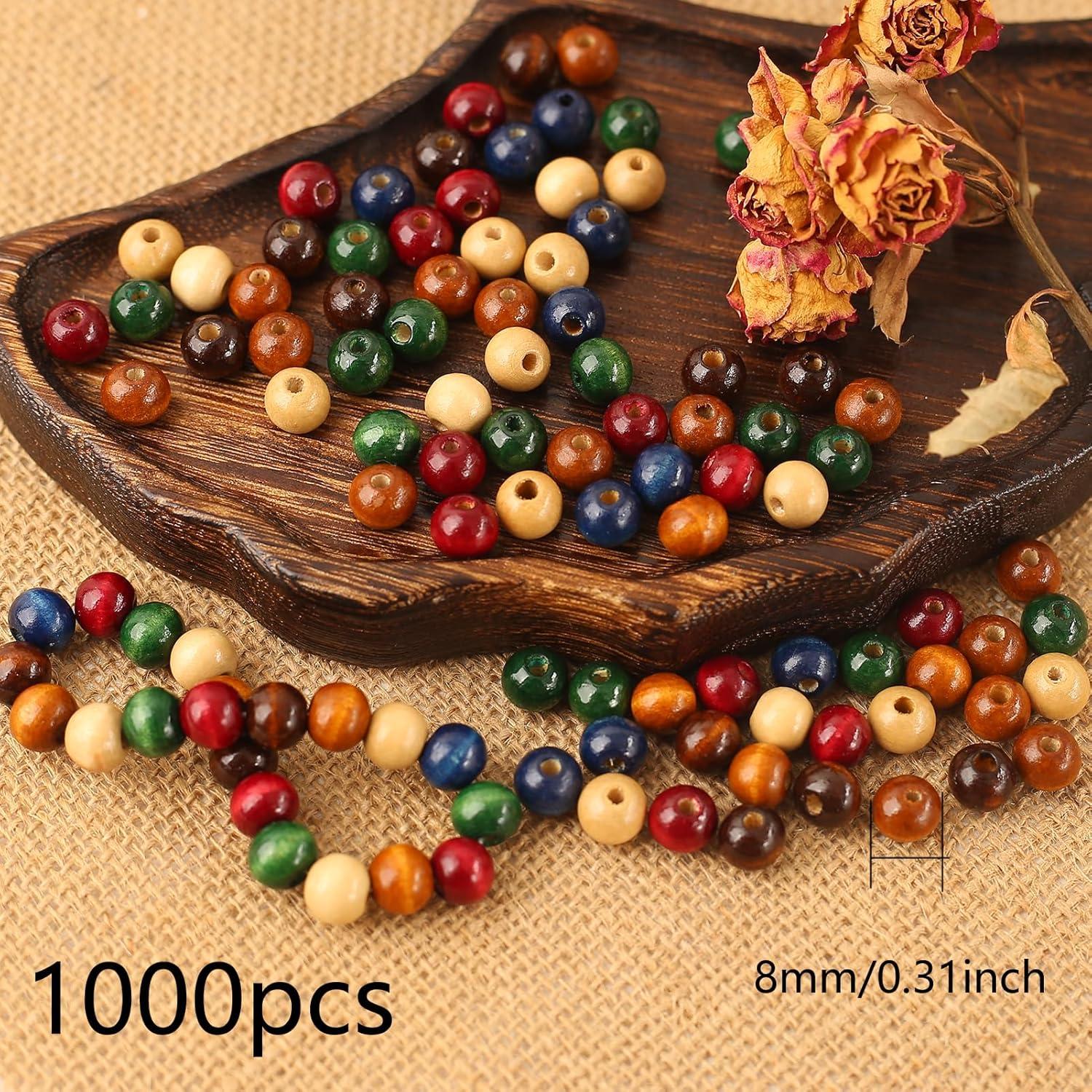 Perlas de Madera Coloridas Dahi 1000pcs 8mm para Manualidades