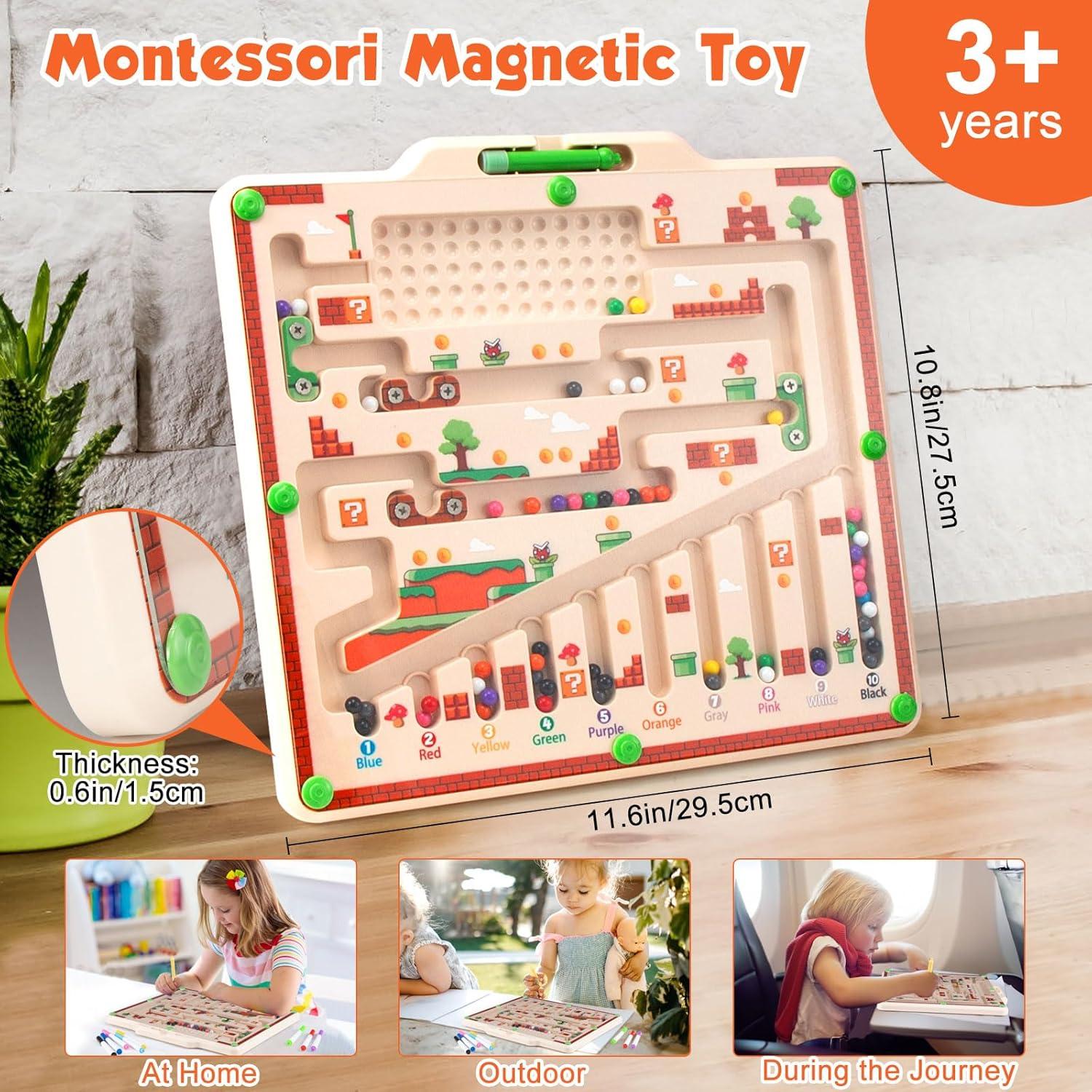 Laberinto Magnético de Colores y Números Ruizhibao 30x27 cm