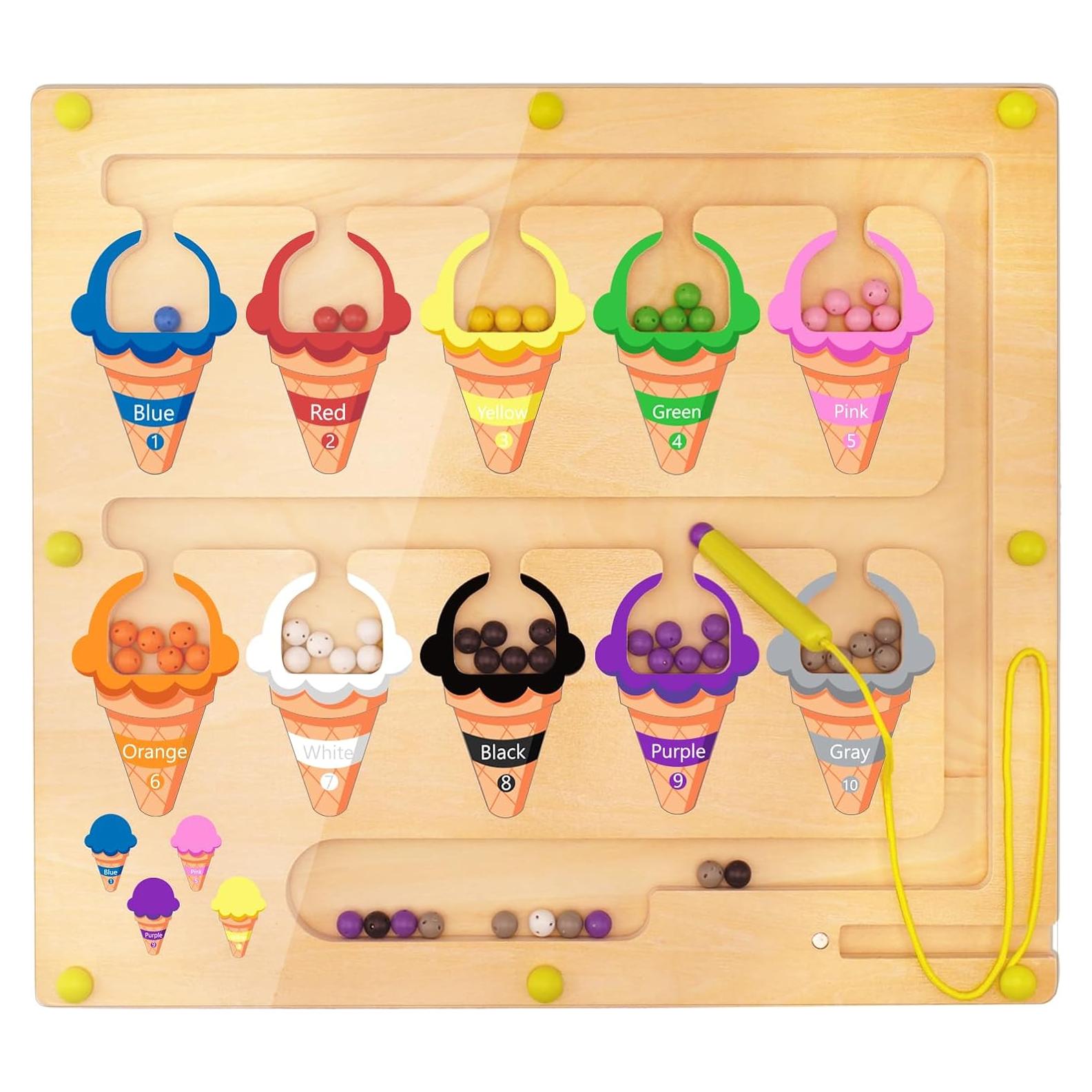 Rompecabezas Magnético Montessori AluAbi 32x30 cm Colores y Números