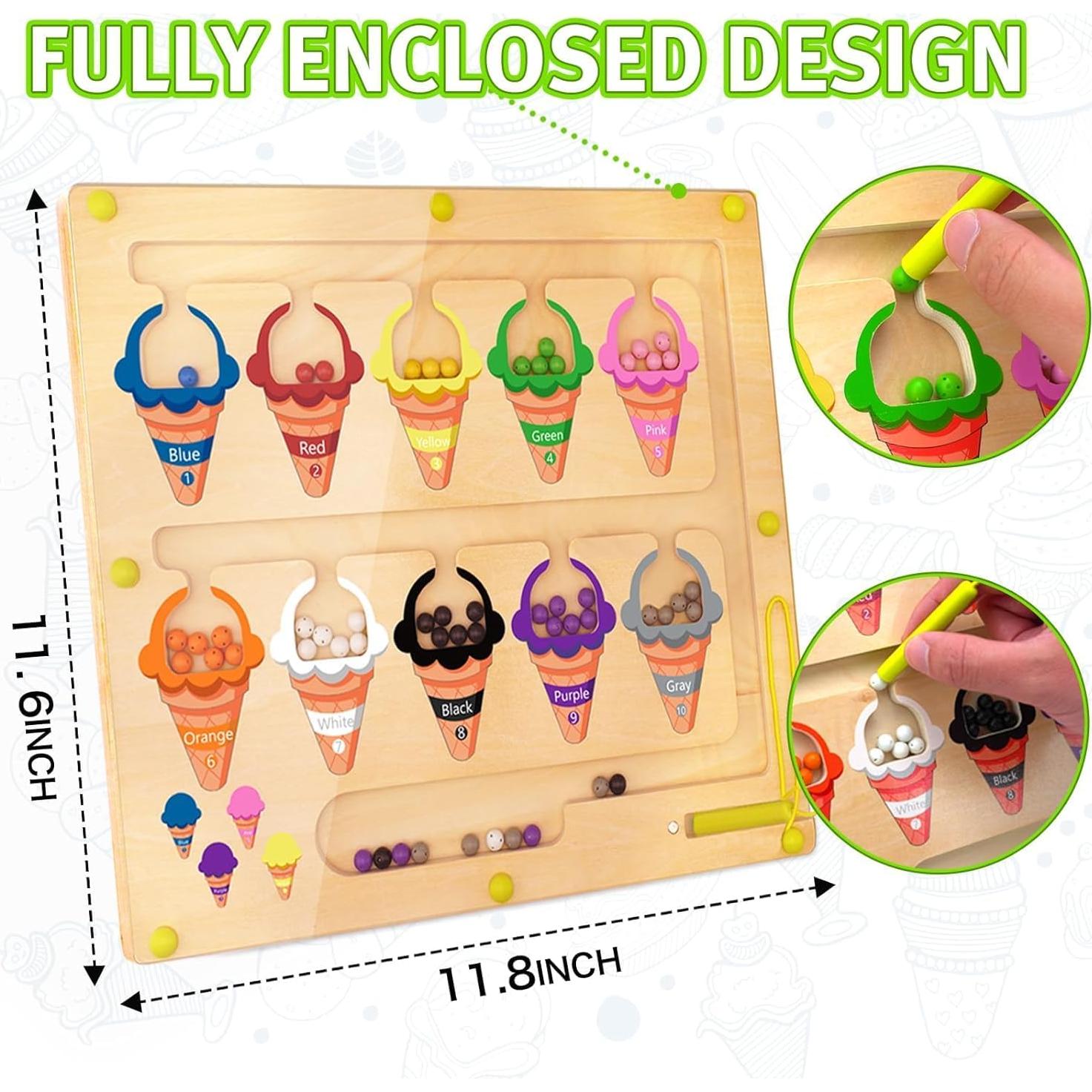 Rompecabezas Magnético Montessori AluAbi 32x30 cm Colores y Números