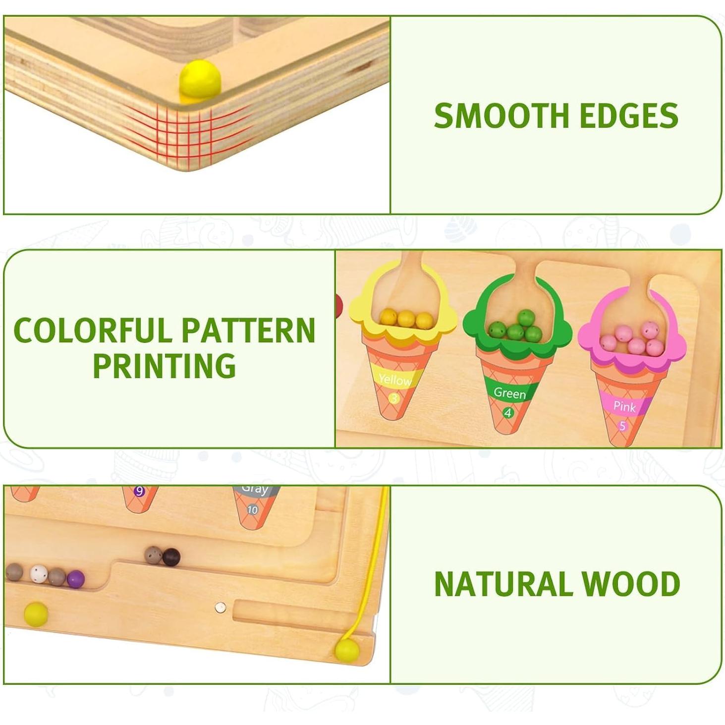 Rompecabezas Magnético Montessori AluAbi 32x30 cm Colores y Números