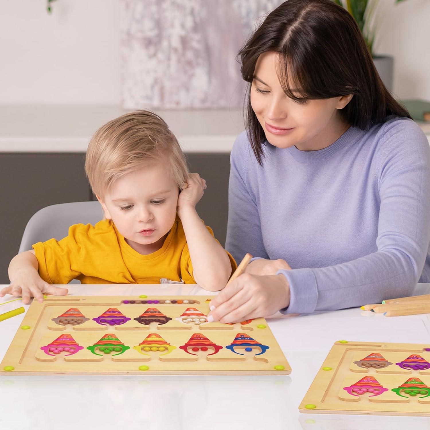 Rompecabezas Magnético Montessori AluAbi 32x30 cm Colores y Números