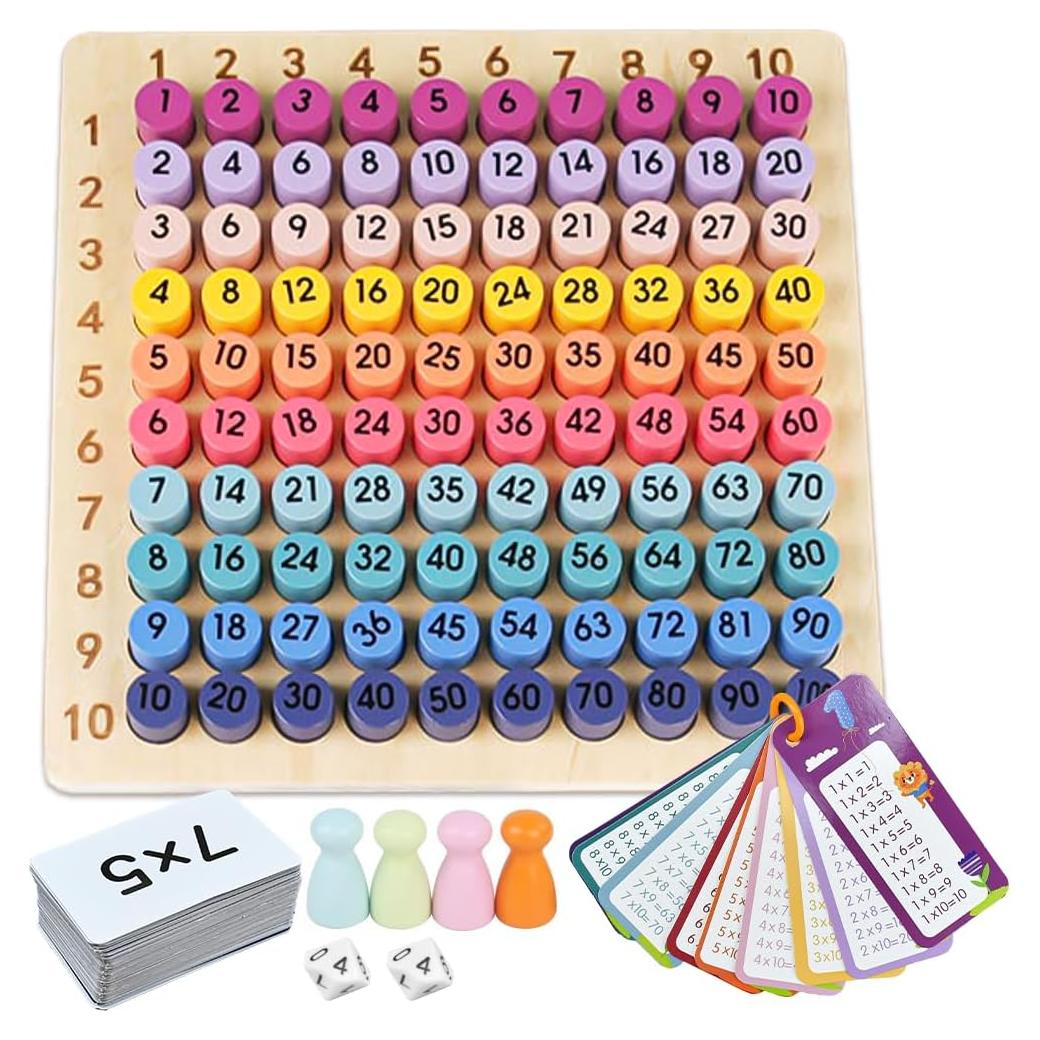 Juego de Mesa de Multiplicación Montessori de Madera - BUZIFU