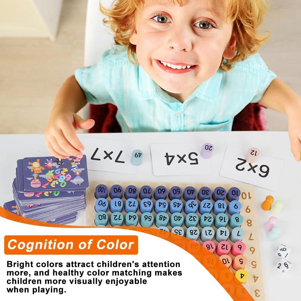 Juego de Mesa de Multiplicación Montessori de Madera - BUZIFU