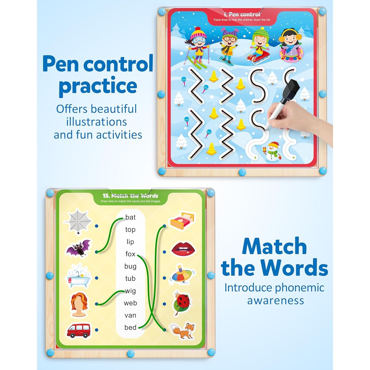 Tablero de Cien Coogam de Madera para Aprendizaje 1-100