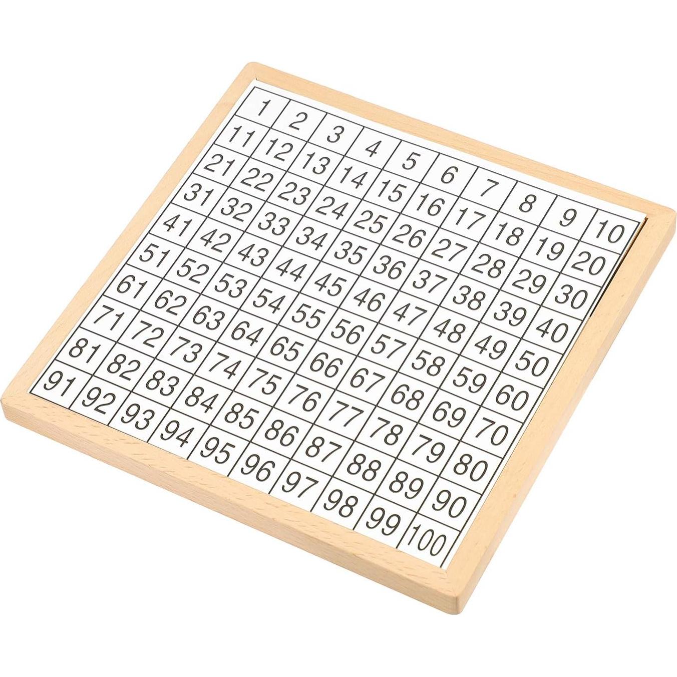 Juego Montessori Z-Color Tablero de Cien Madera 21.5x21.5cm