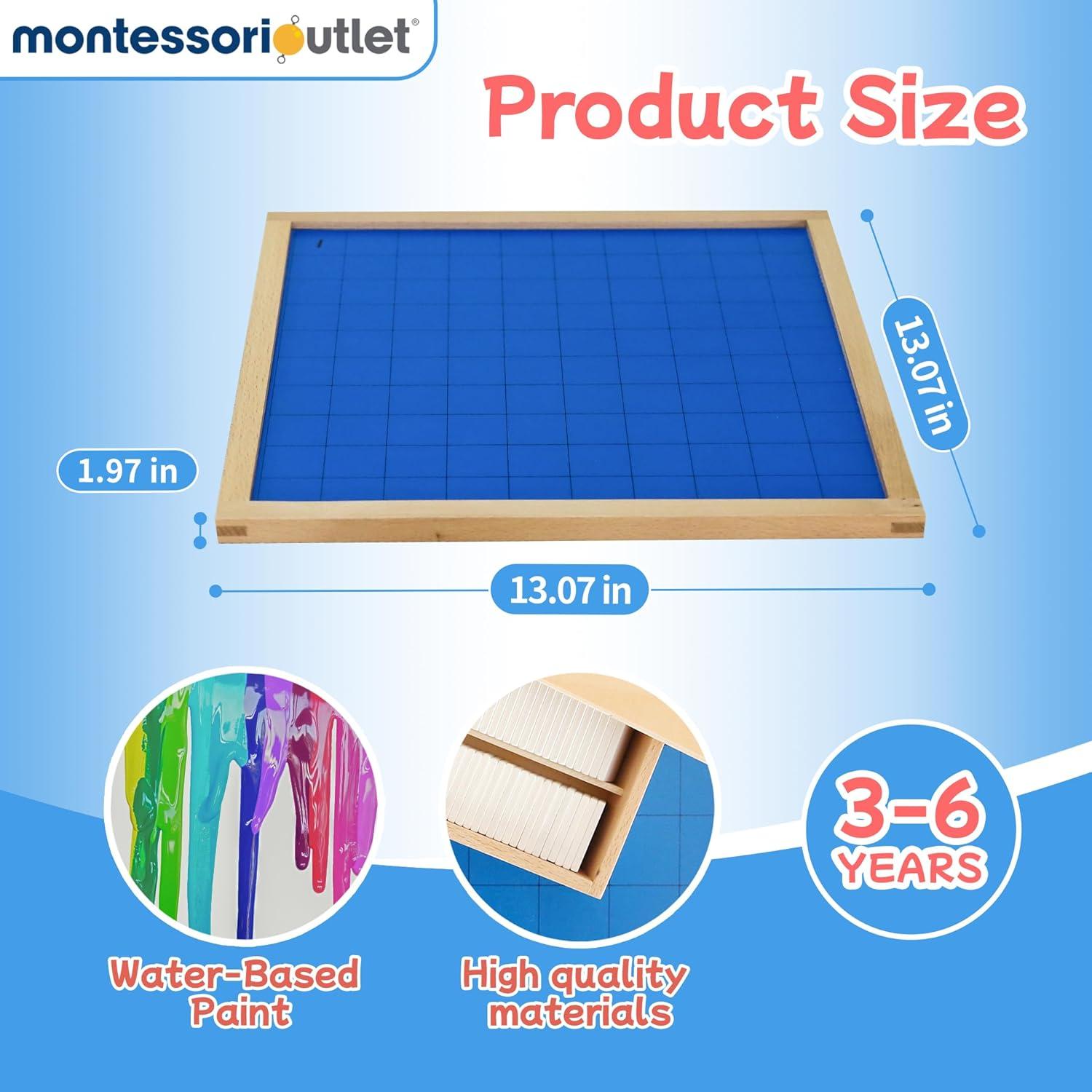 Tablero de Cien Montessori Outlet para Niños 3-6 Años