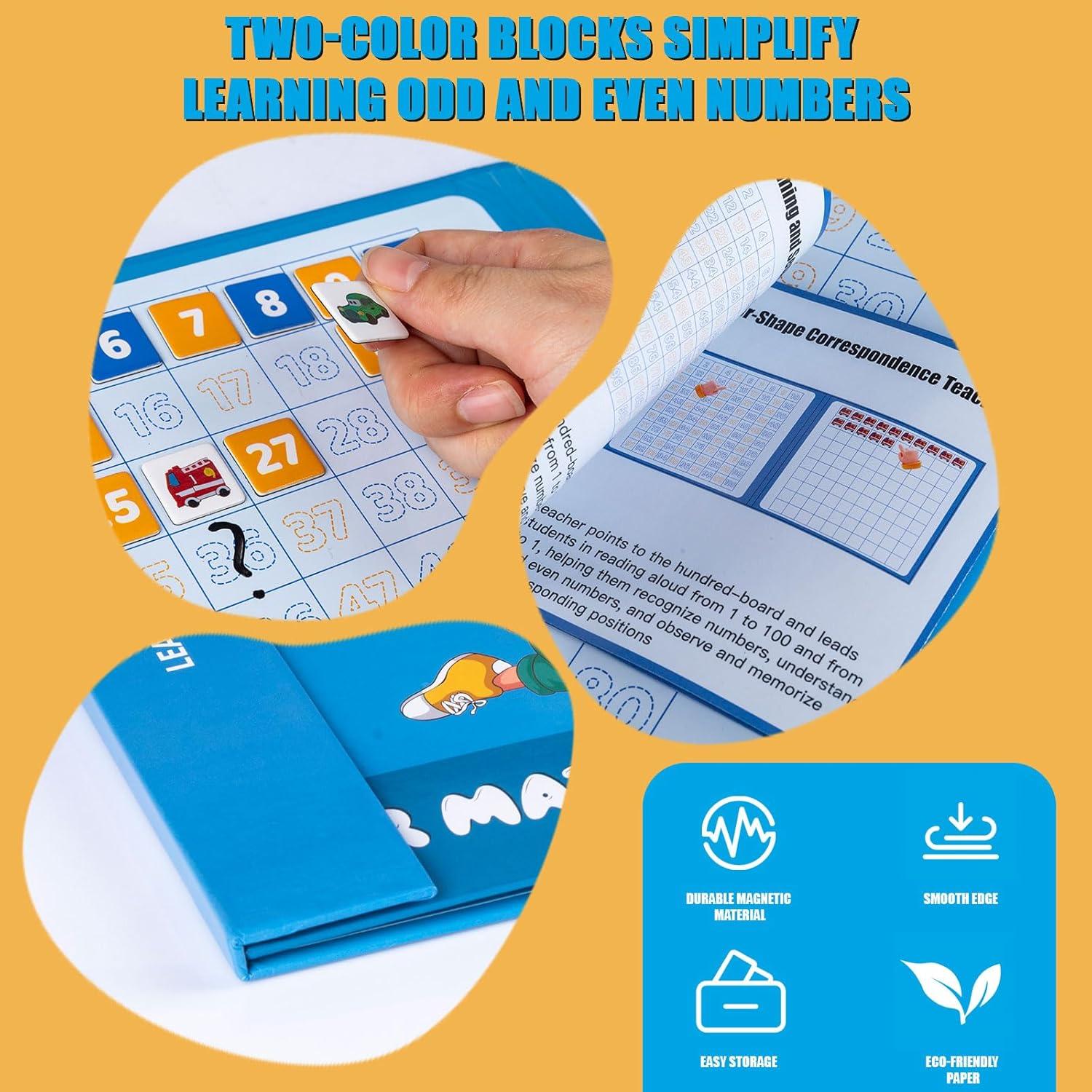 Tablero Matemático Magnético LearningCare 1-100 con 100 Autos