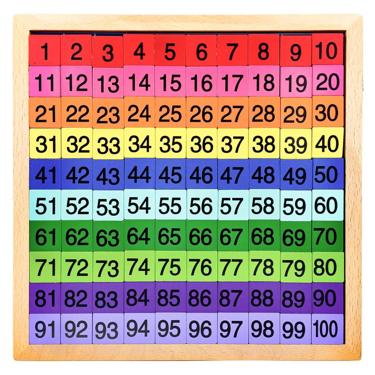 Juguete Educativo de Tabla de Cien de Madera NANASO