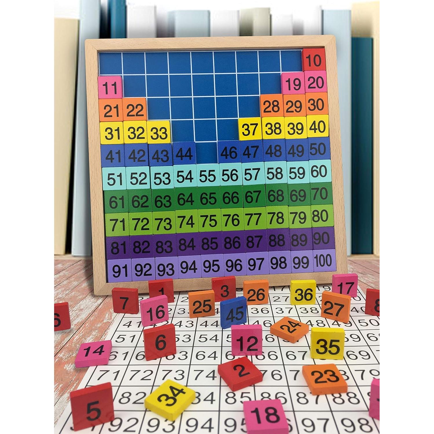 Juguete Educativo de Tabla de Cien de Madera NANASO