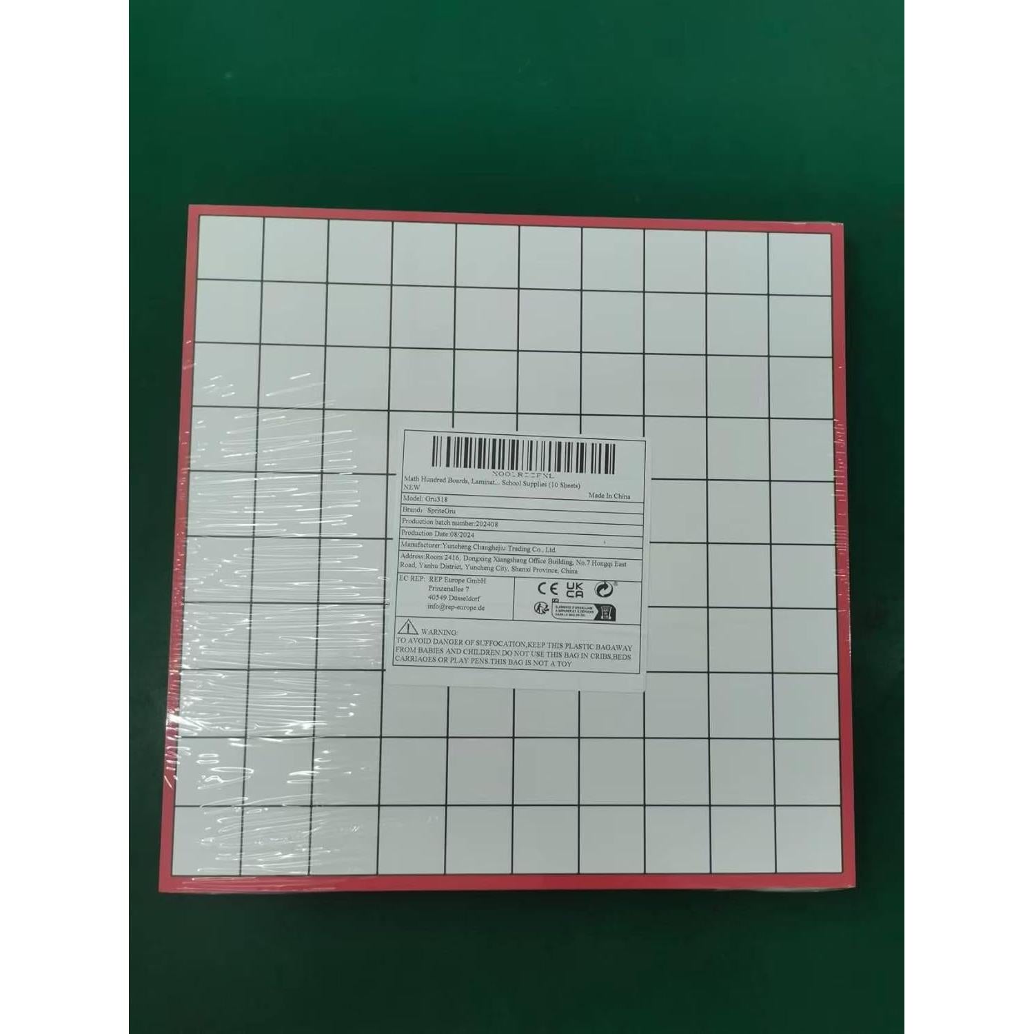 Tablero Matemático Doble Cara SpriteGru 10 Hojas 26.2cm