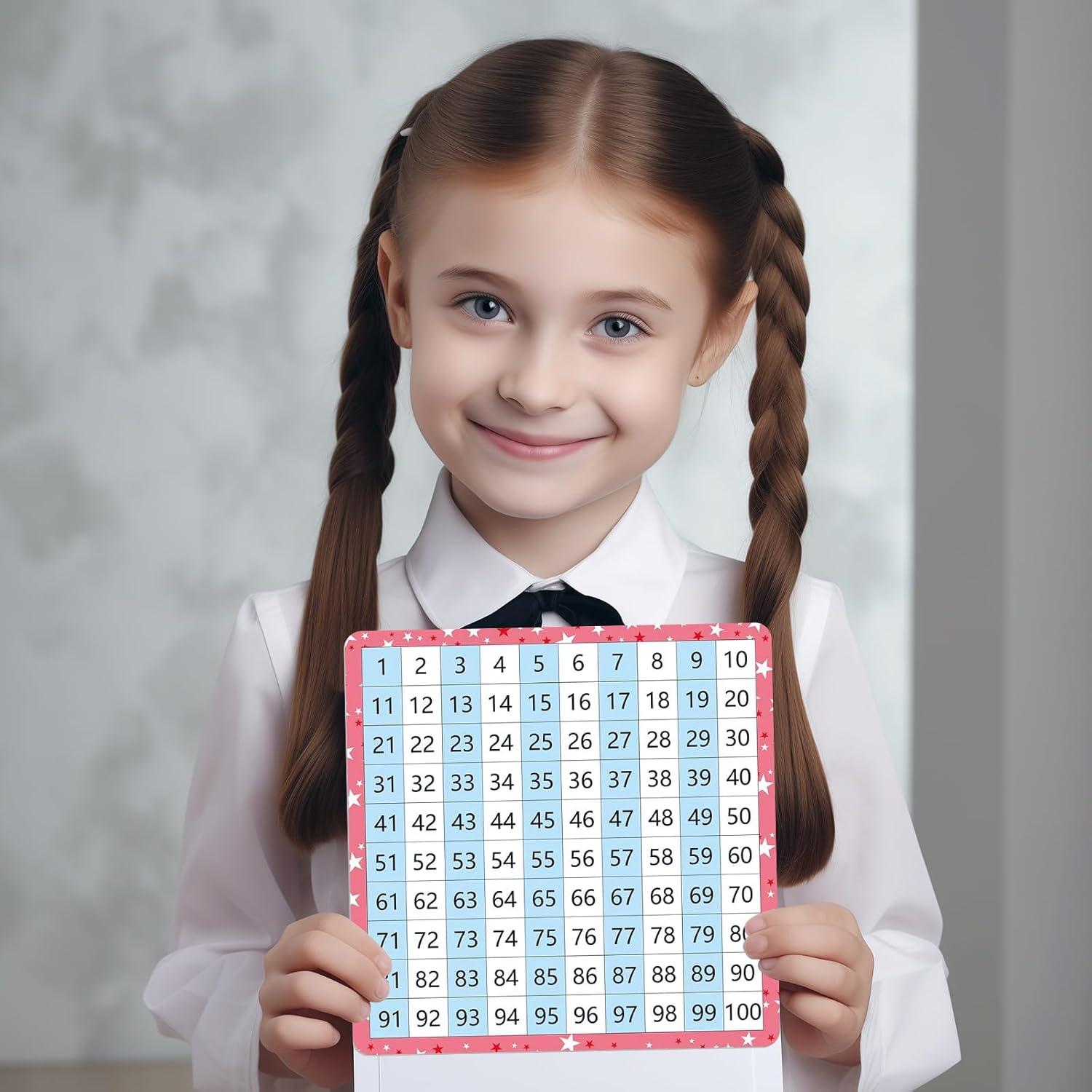 Tablero de Cien Doble Cara WEIZHEN para Matemáticas 1-100