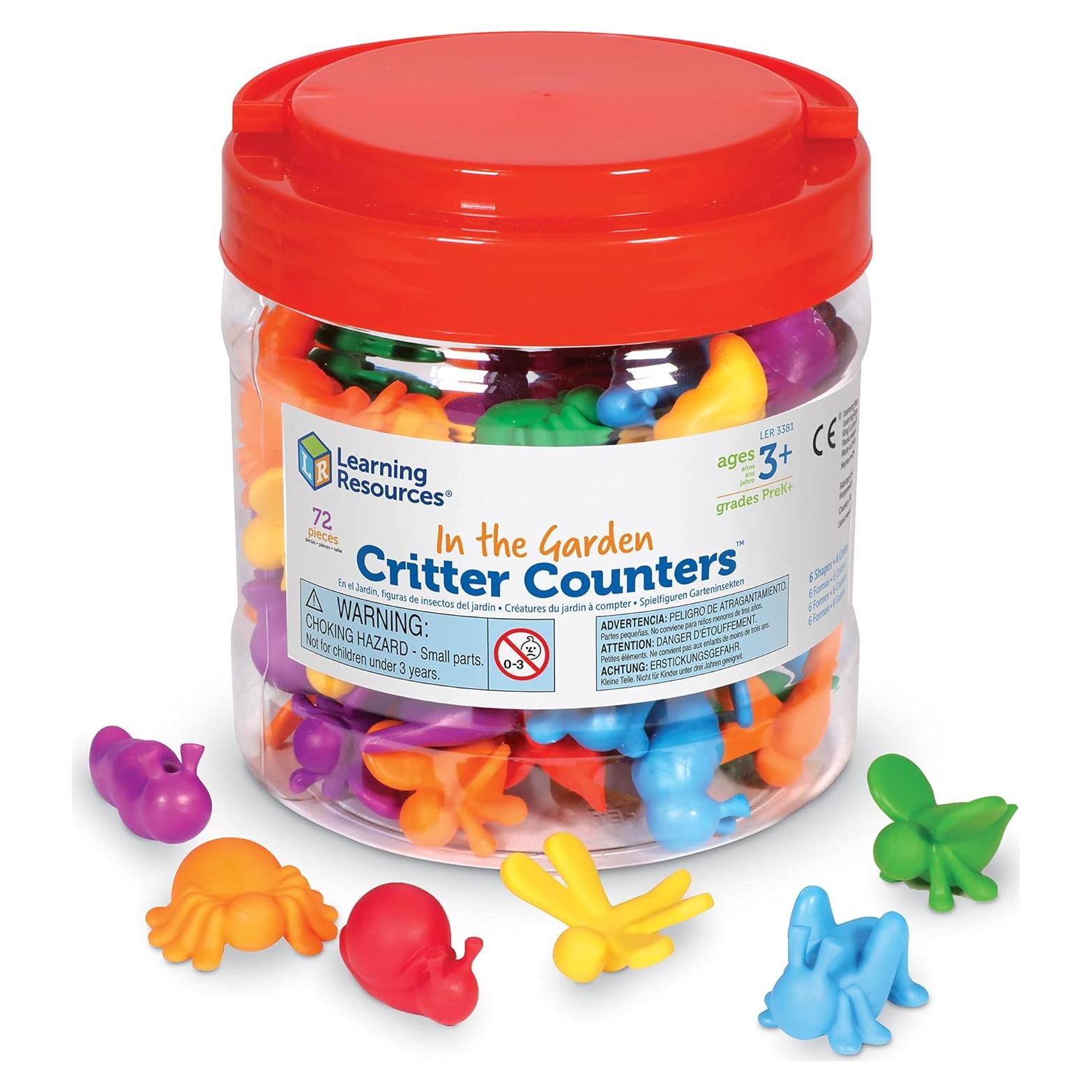 Contadores de Criaturas del Jardín Recursos de Aprendizaje - 72 Piezas