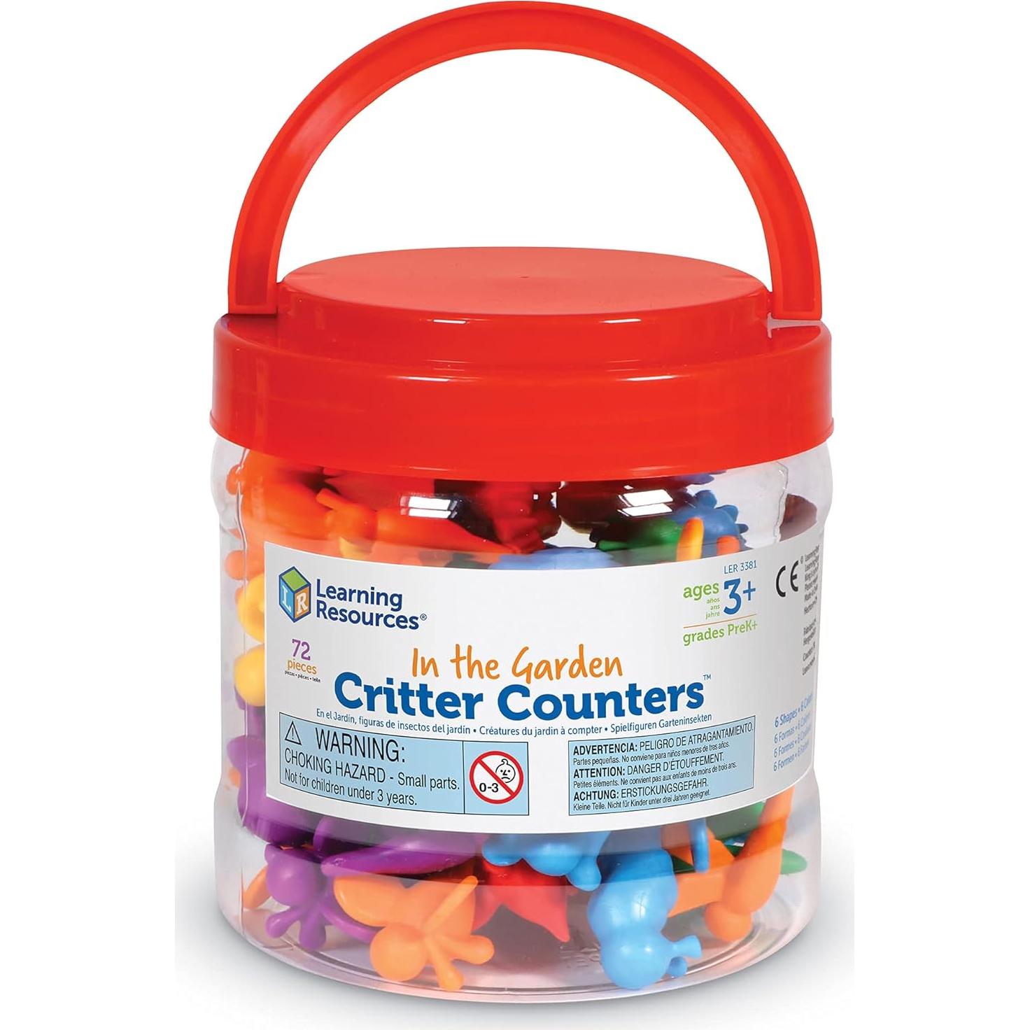 Contadores de Criaturas del Jardín Recursos de Aprendizaje - 72 Piezas