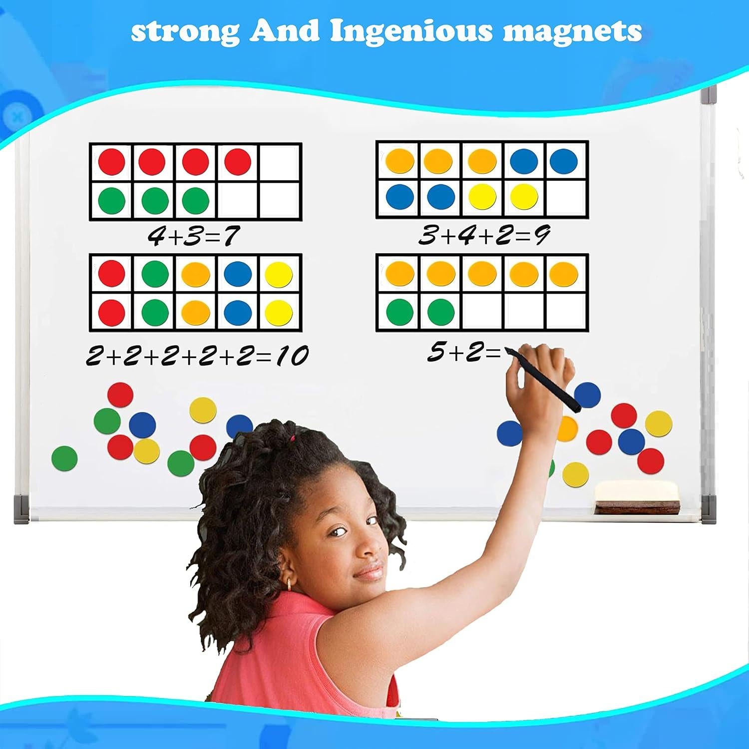 BAIVYLE Juguetes de Aprendizaje Montessori 2-4 Años - Marco de Diez Magnético