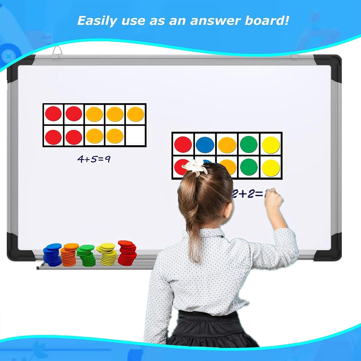 BAIVYLE Juguetes de Aprendizaje Montessori 2-4 Años - Marco de Diez Magnético