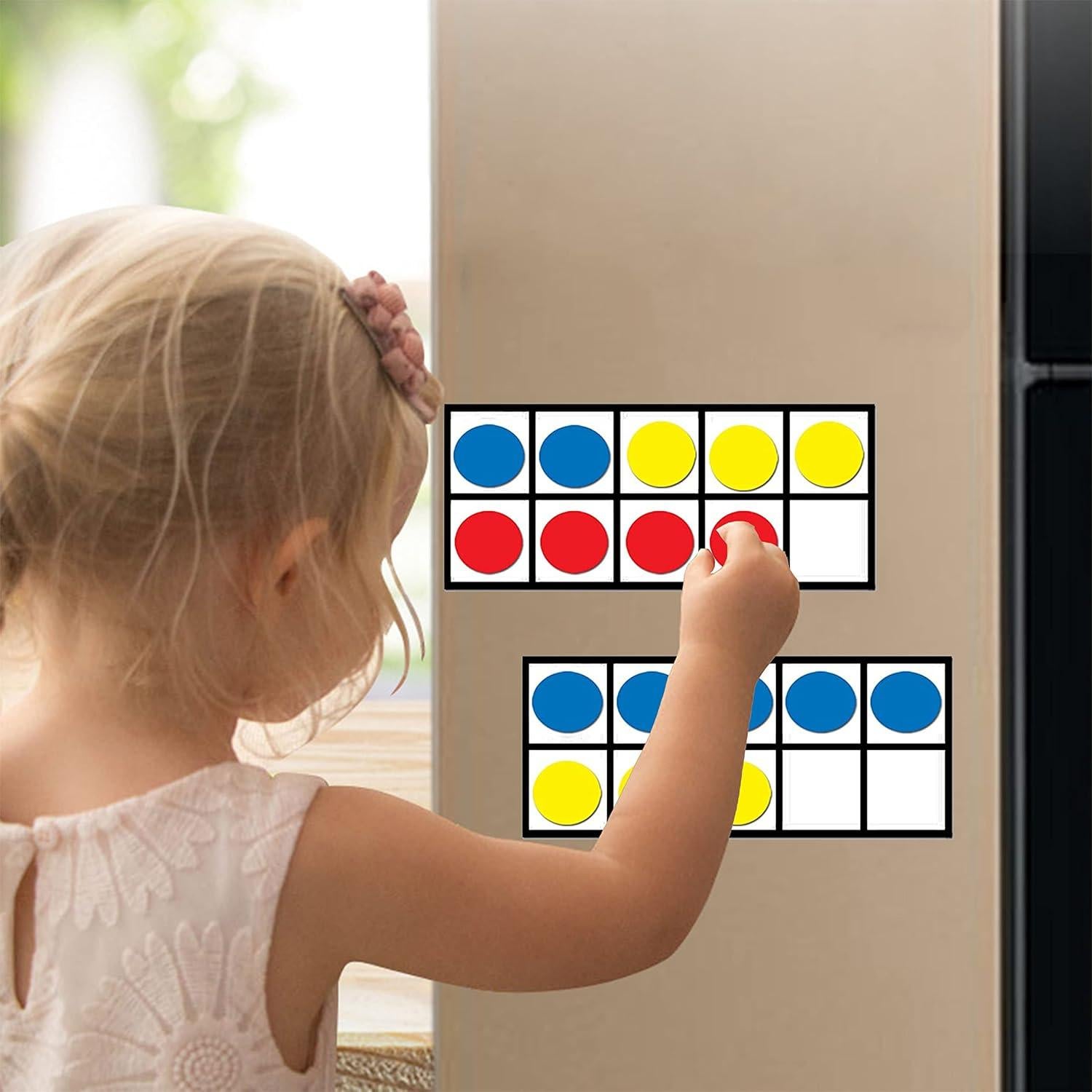 BAIVYLE Juguetes de Aprendizaje Montessori 2-4 Años - Marco de Diez Magnético