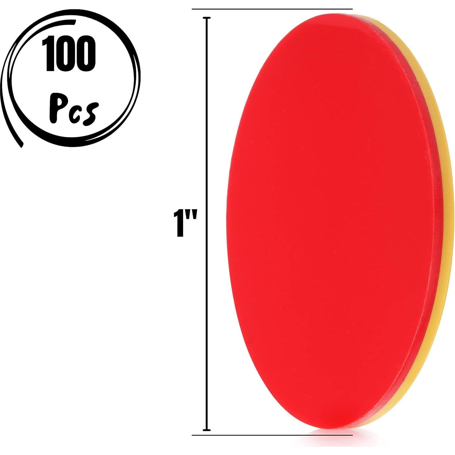 Contadores Matemáticos Mr. Pen 100 pcs Rojos y Amarillos