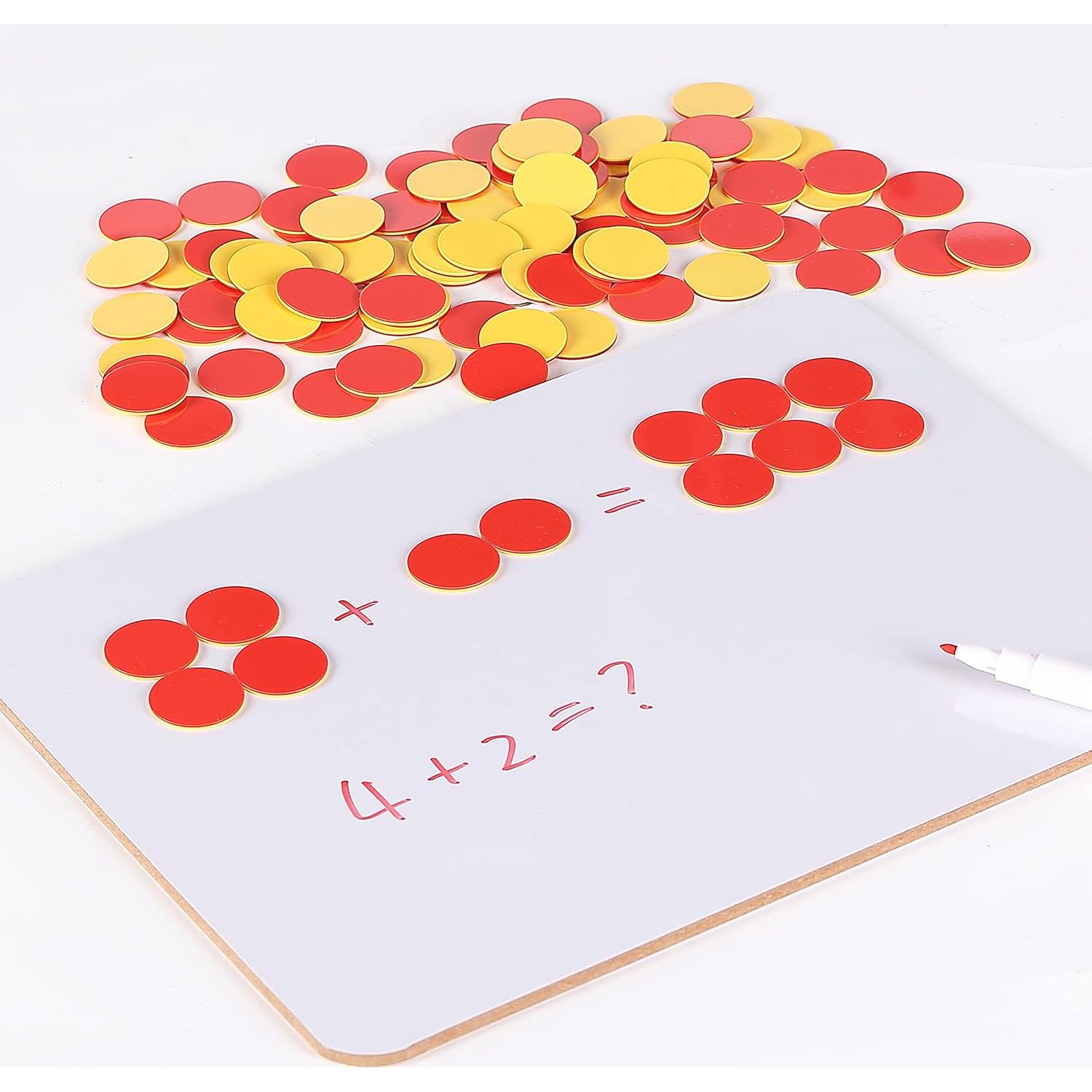 Contadores Matemáticos Mr. Pen 100 pcs Rojos y Amarillos