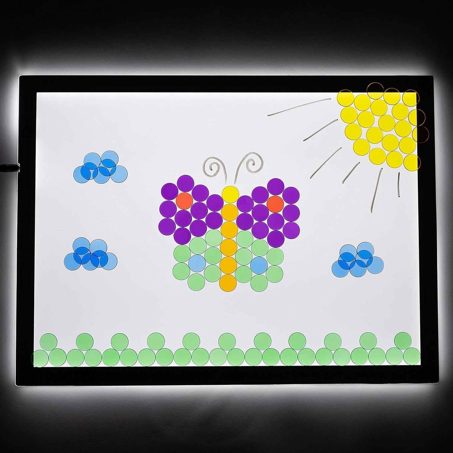 Contadores Transparentes EDX Education | Set de 500 | 1.9 cm | Colores Variados