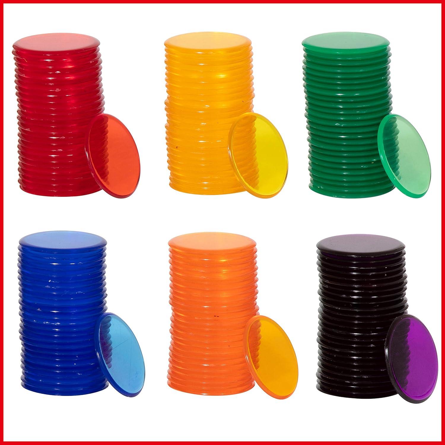 Contadores Transparentes EDX Education | Set de 500 | 1.9 cm | Colores Variados