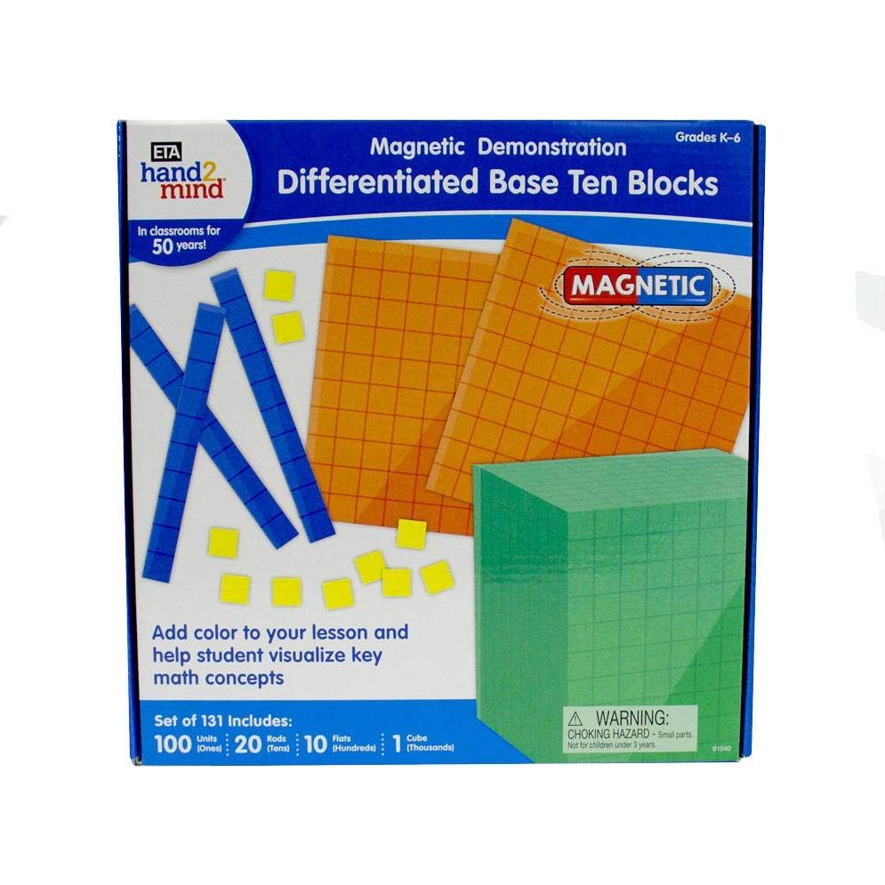 Set de Bloques de Base Diez Magnéticos Hand2Mind - 131 Piezas