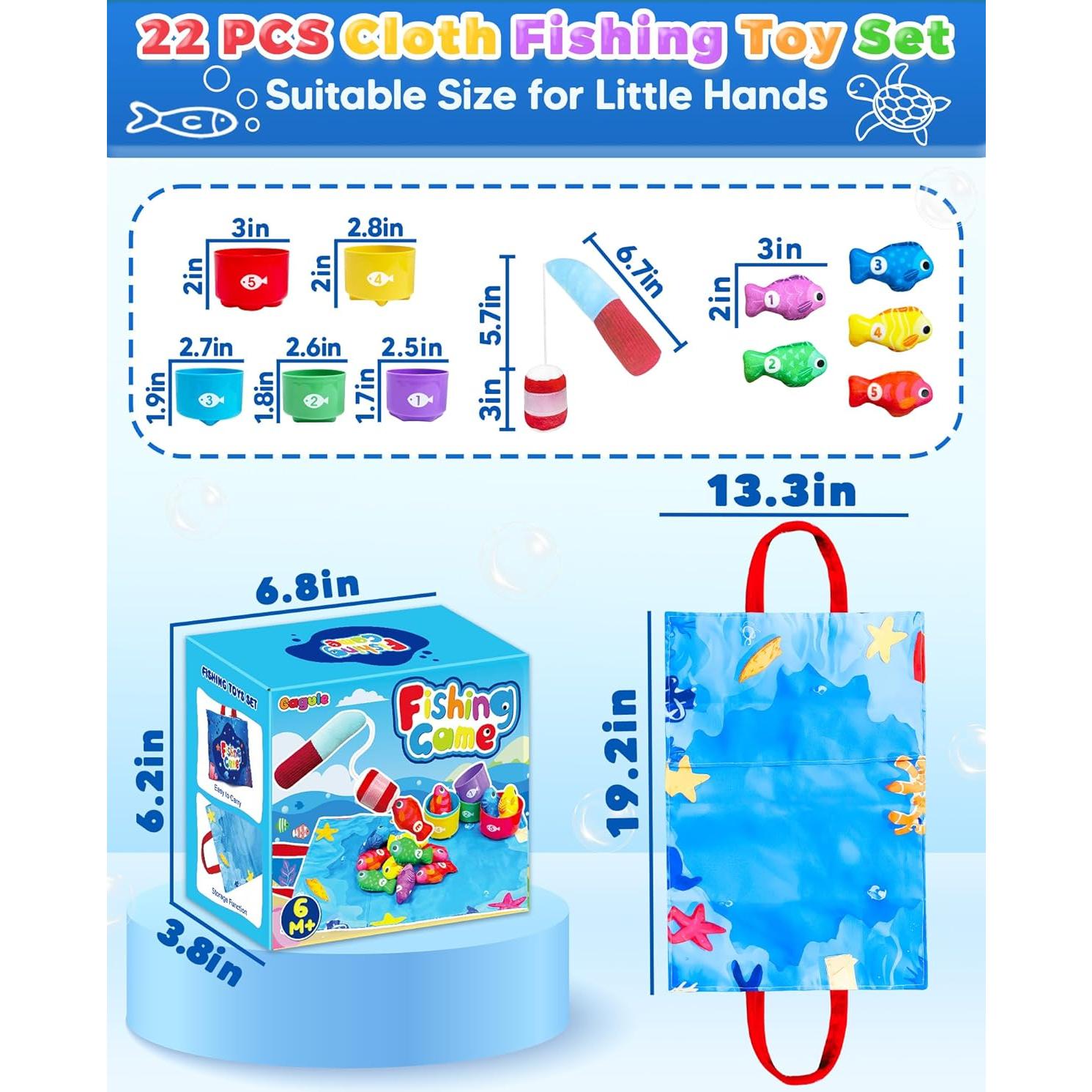 Juego de Pesca Montessori Gagule para Niños 1-3 Años