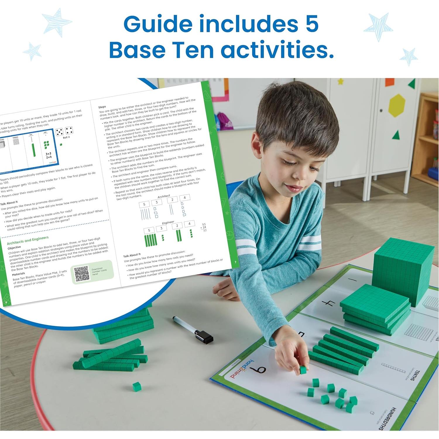 Juego de Bloques de Base 10 hand2mind - 133 Piezas de Plástico