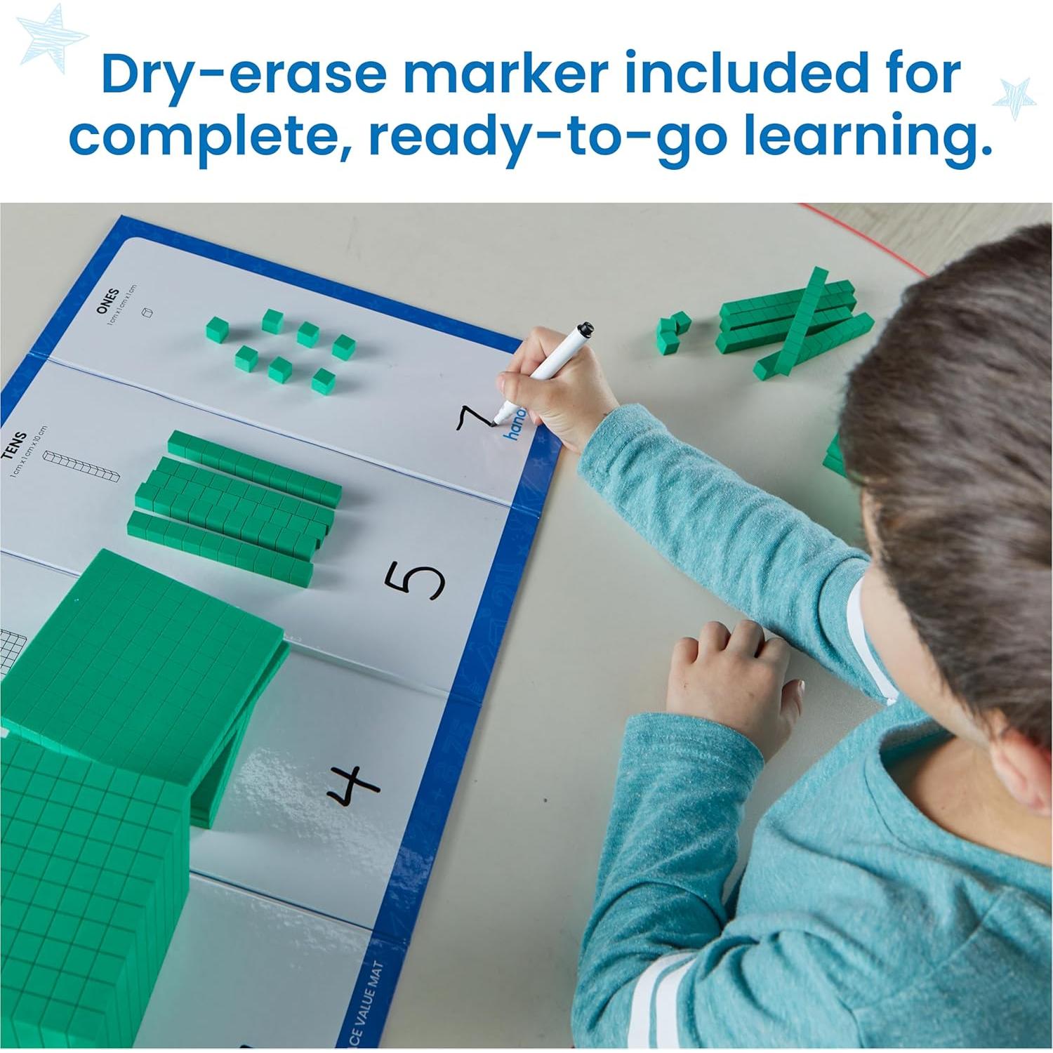 Juego de Bloques de Base 10 hand2mind - 133 Piezas de Plástico