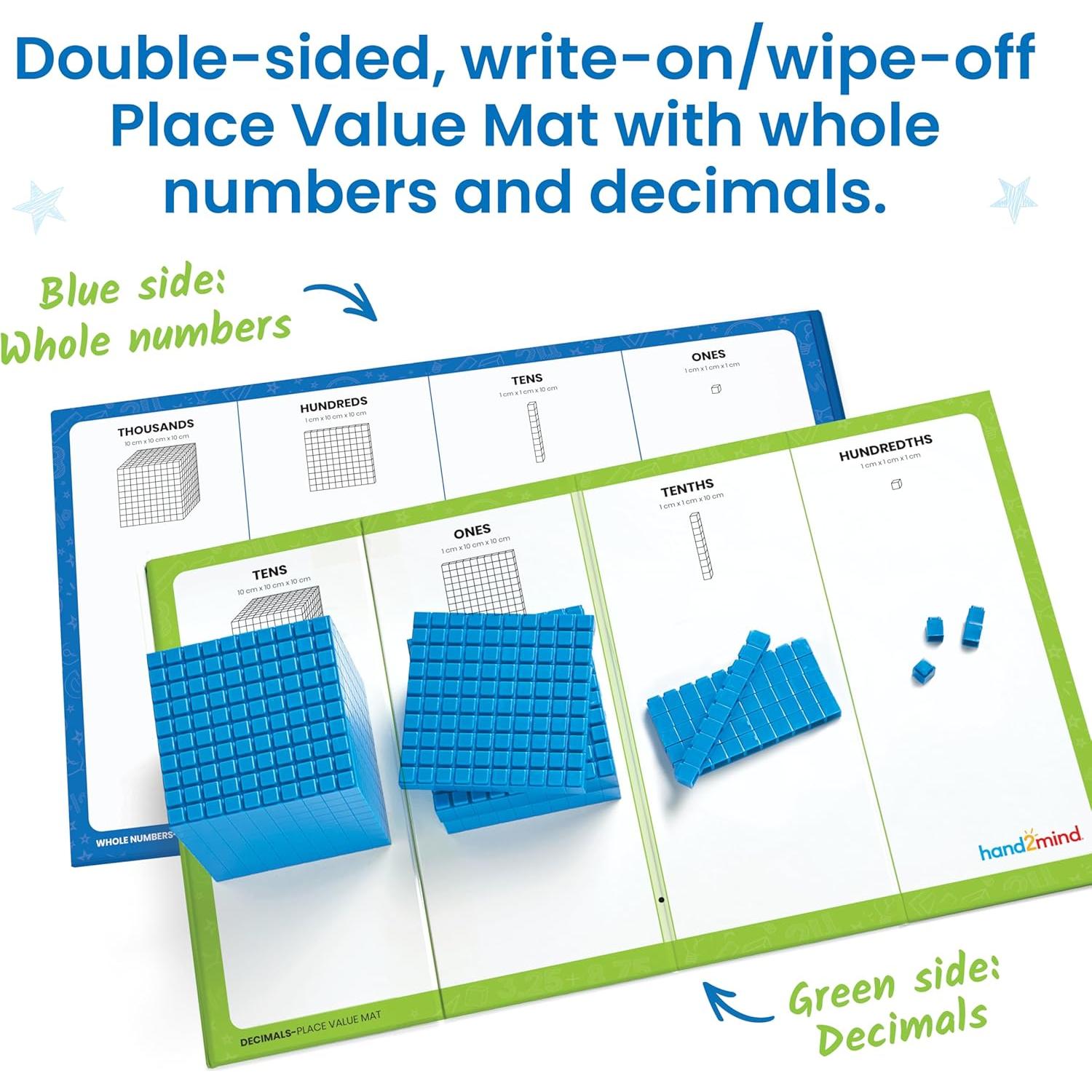 Bloques Base Ten hand2mind 133 Piezas para Matemáticas