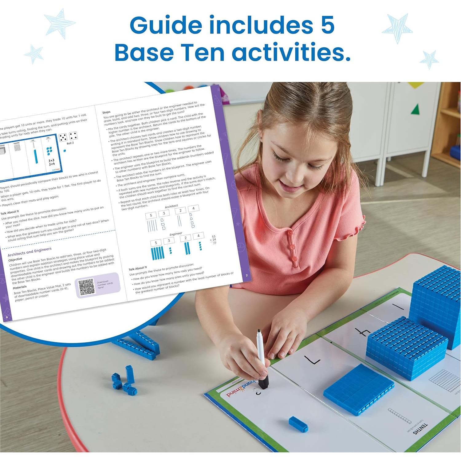 Bloques Base Ten hand2mind 133 Piezas para Matemáticas