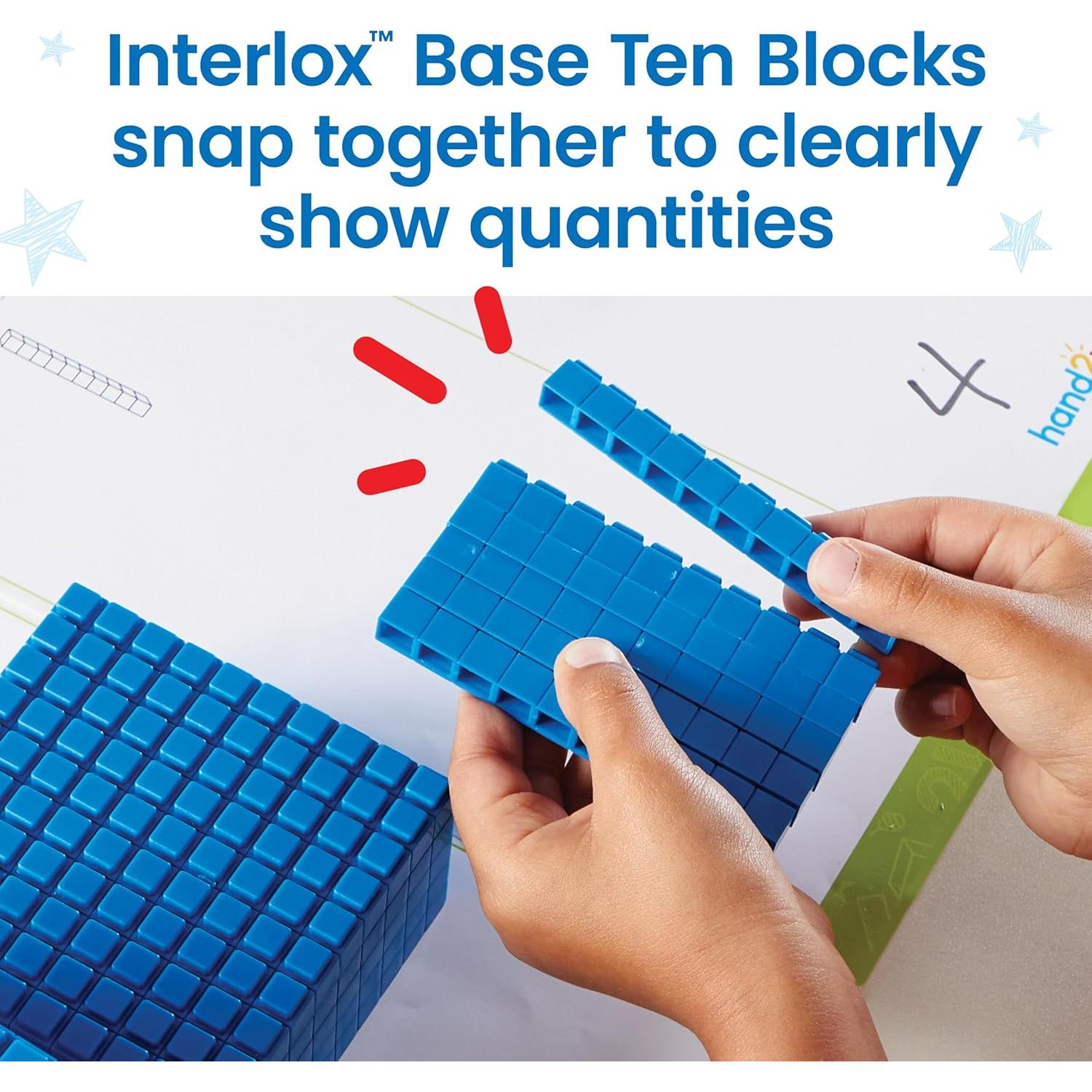 Bloques Base Ten hand2mind 133 Piezas para Matemáticas