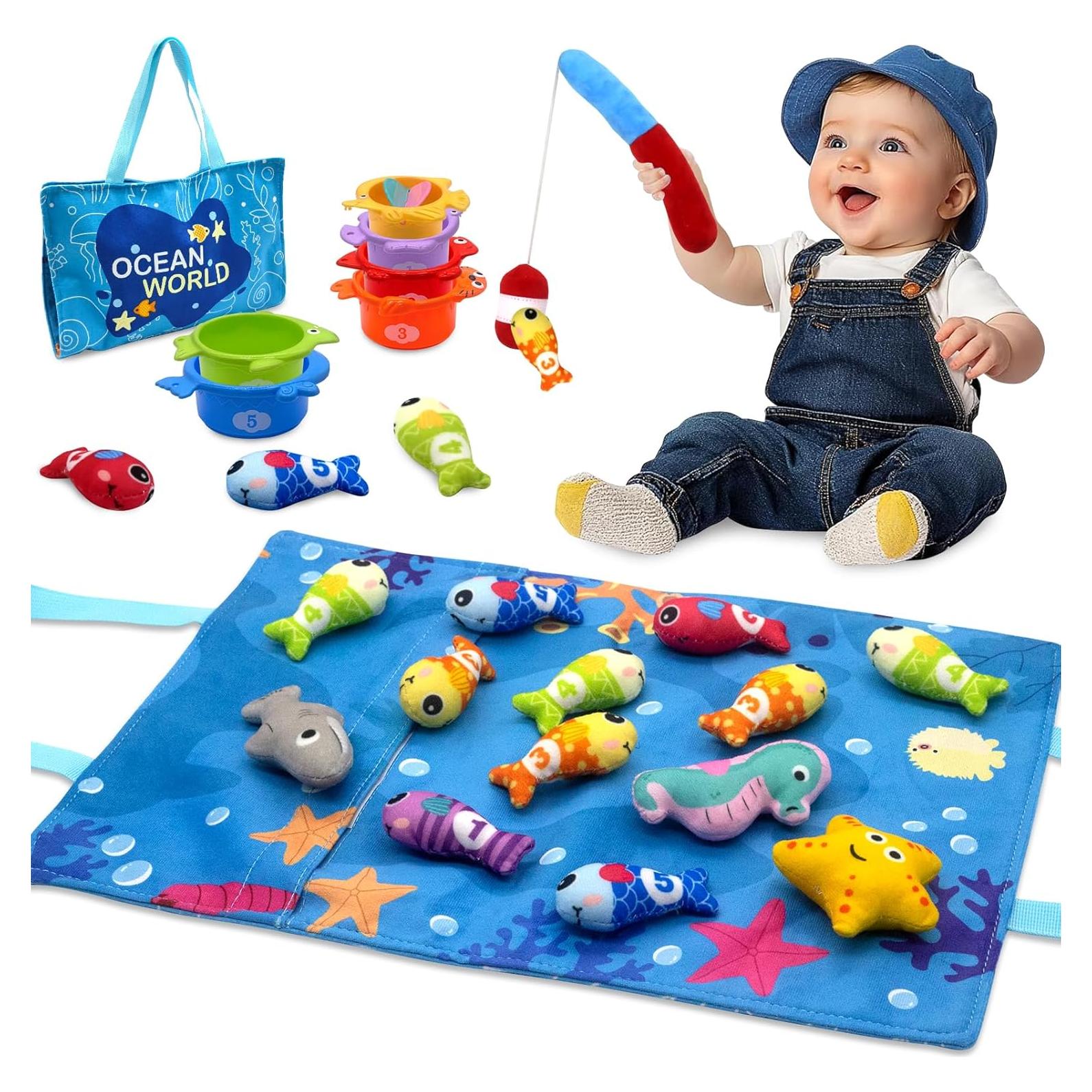 Juego de Pesca Montessori SAYHALO para Bebés 12-36 Meses