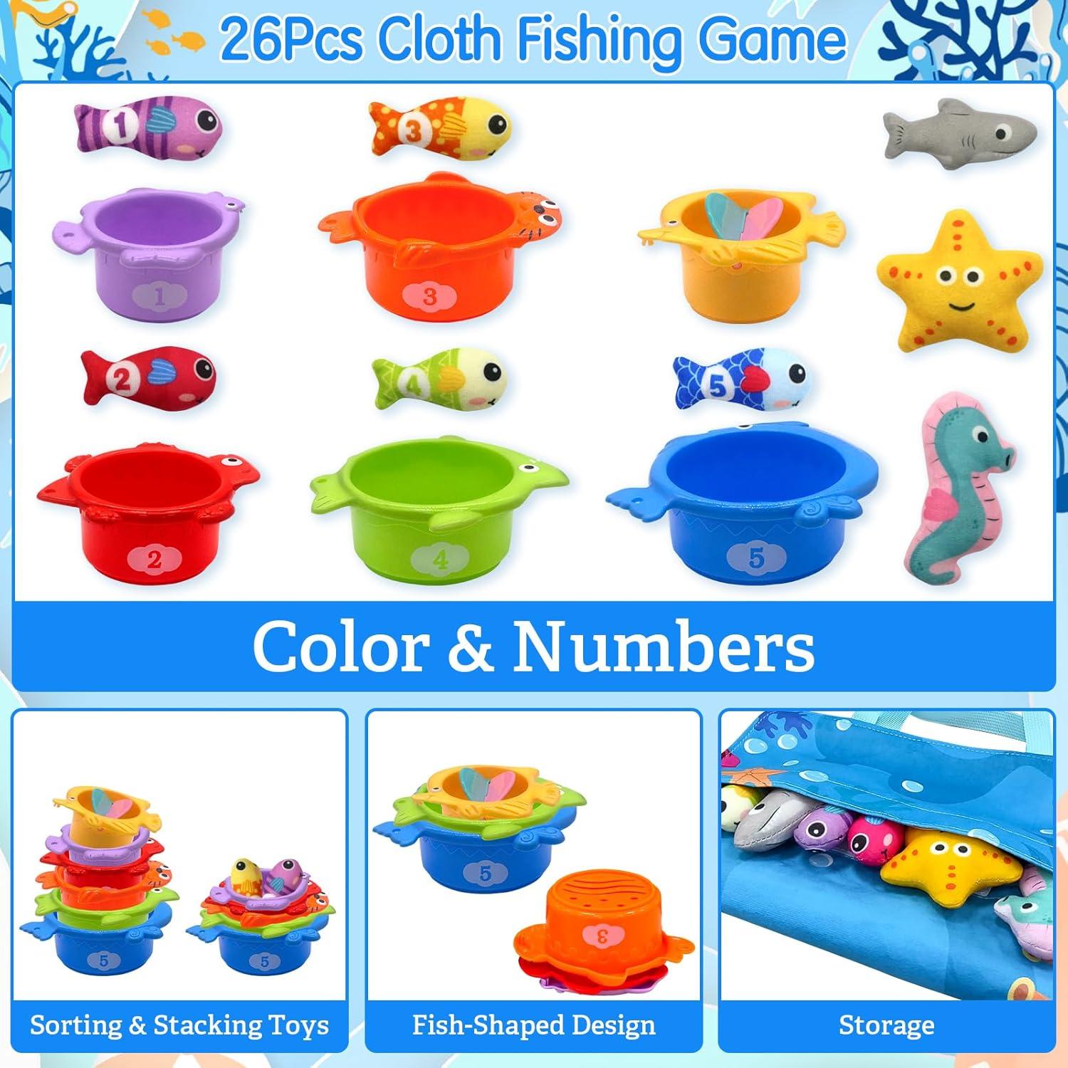 Juego de Pesca Montessori SAYHALO para Bebés 12-36 Meses