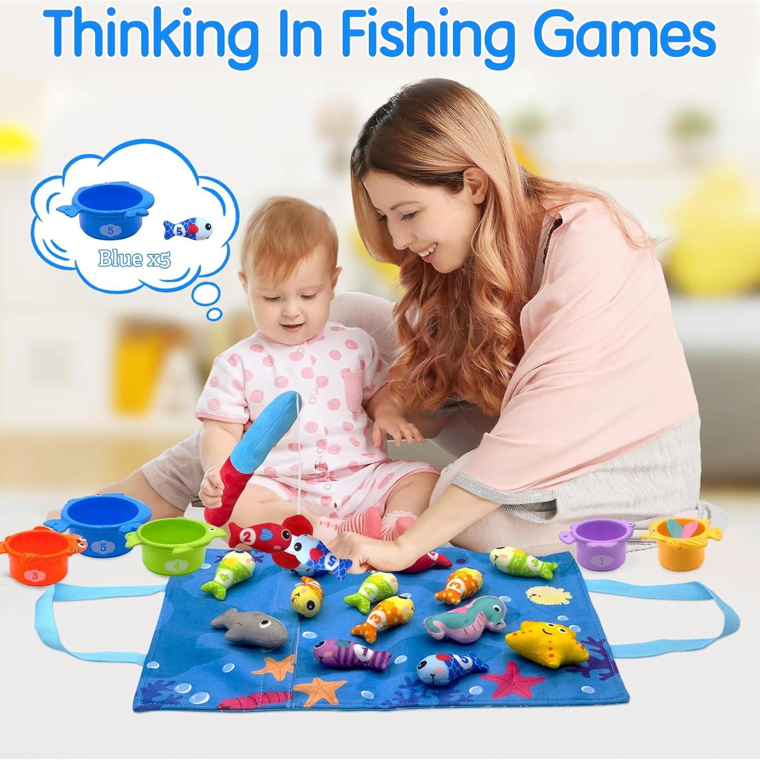 Juego de Pesca Montessori SAYHALO para Bebés 12-36 Meses
