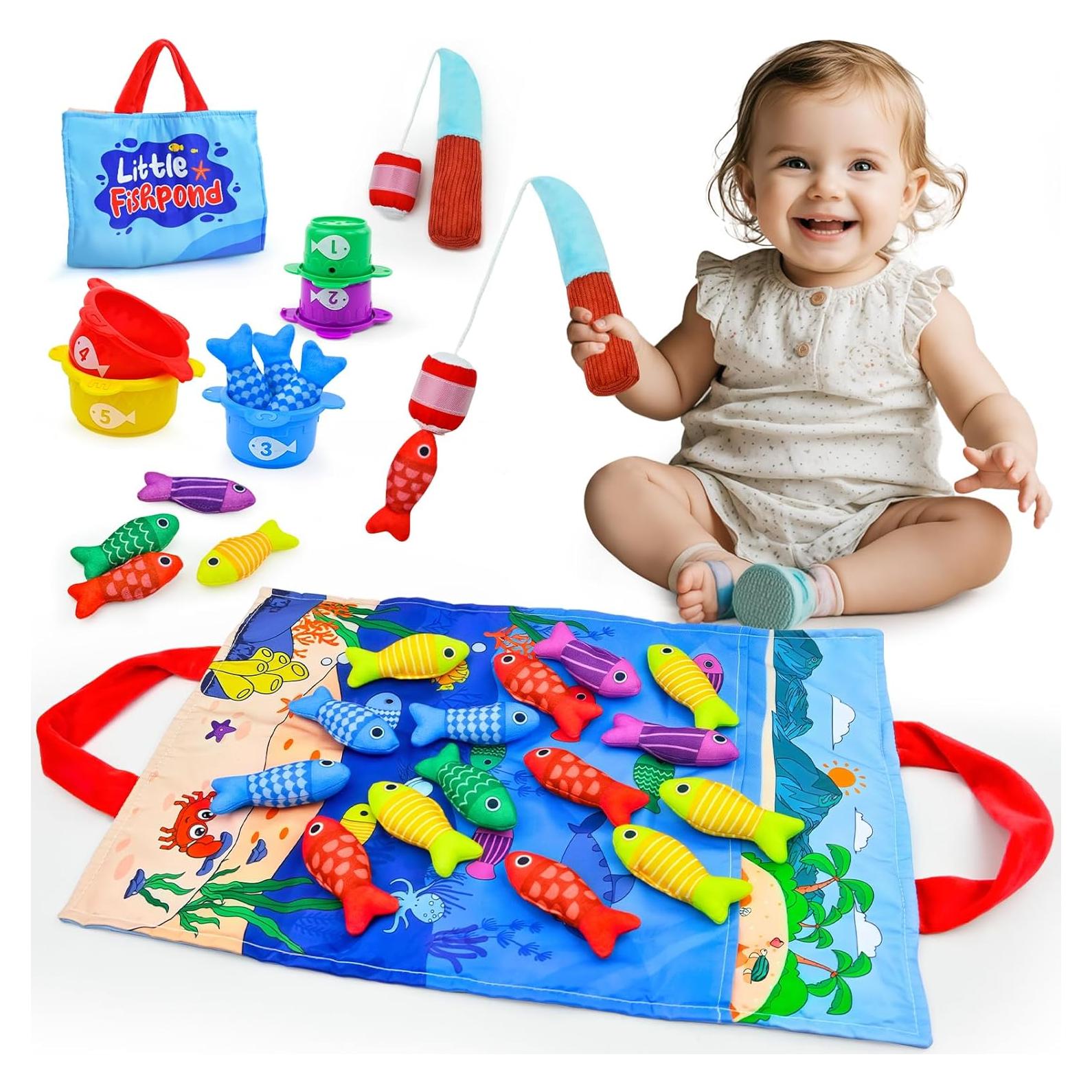 Juego de Pesca Montessori OKREVIEW 23 Piezas para Niños 1+ Año