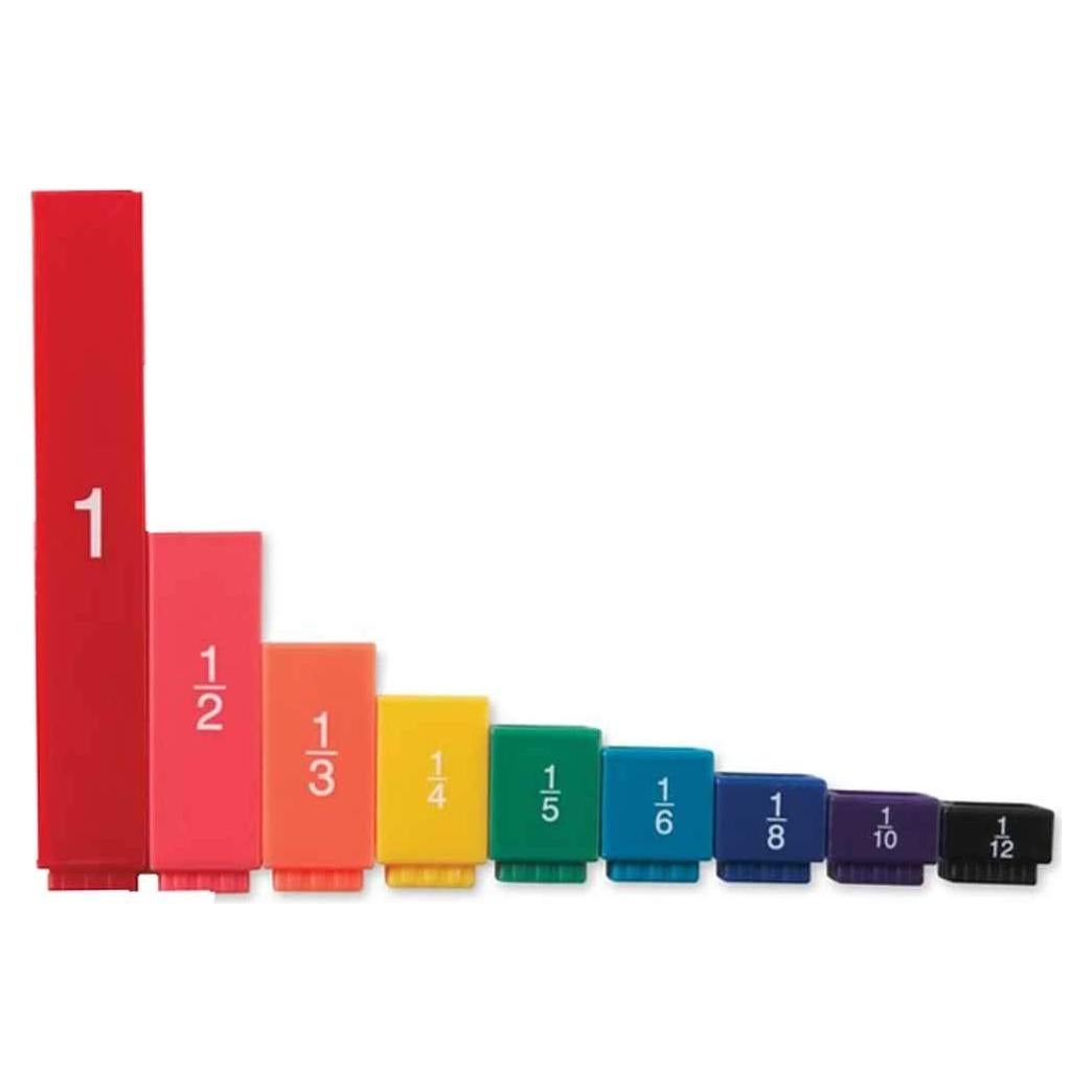 Cubos de Equivalencia de Fracciones Arcoíris hand2mind - 51 Piezas