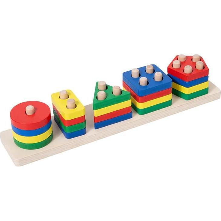 Torre de Bloques de Madera EduLand Montessori 20 Piezas