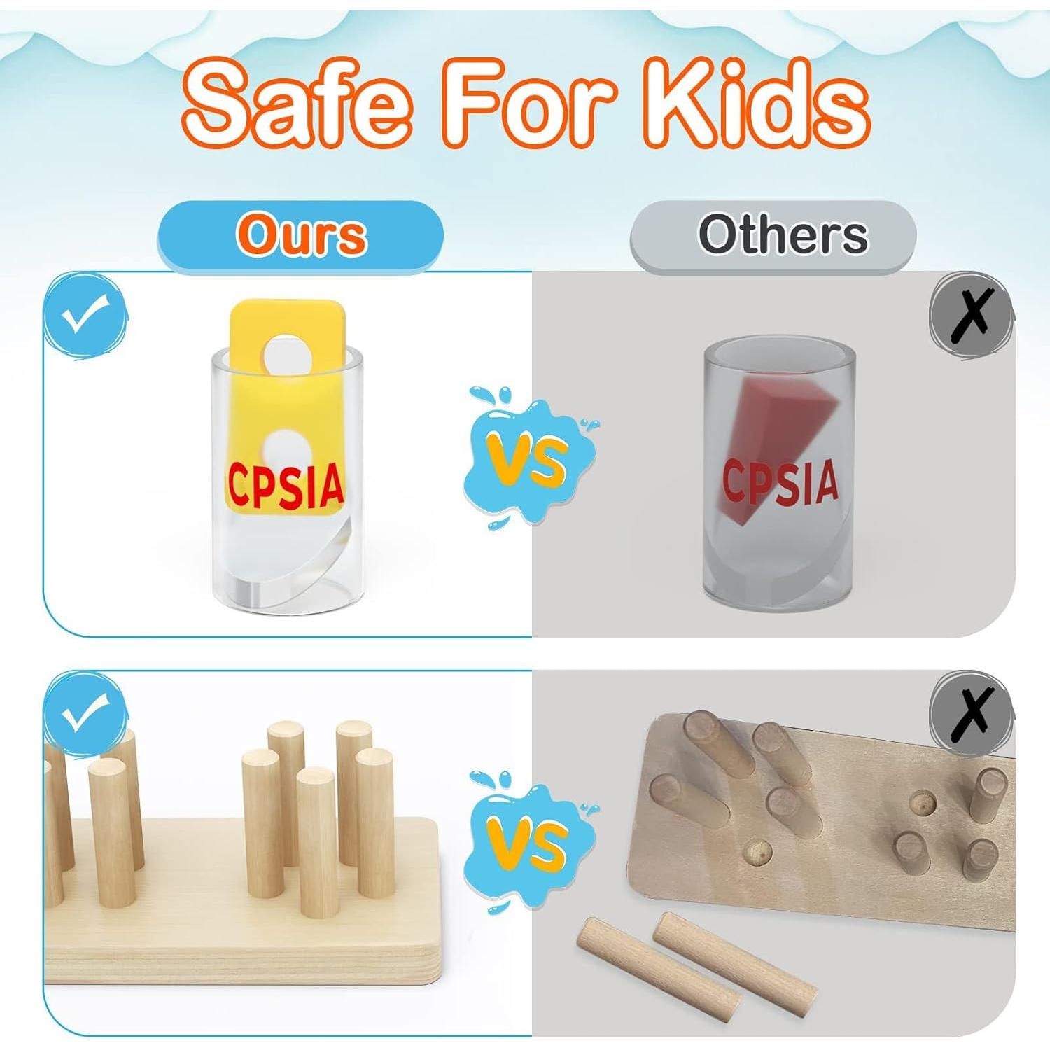 Torre de Bloques de Madera EduLand Montessori 20 Piezas